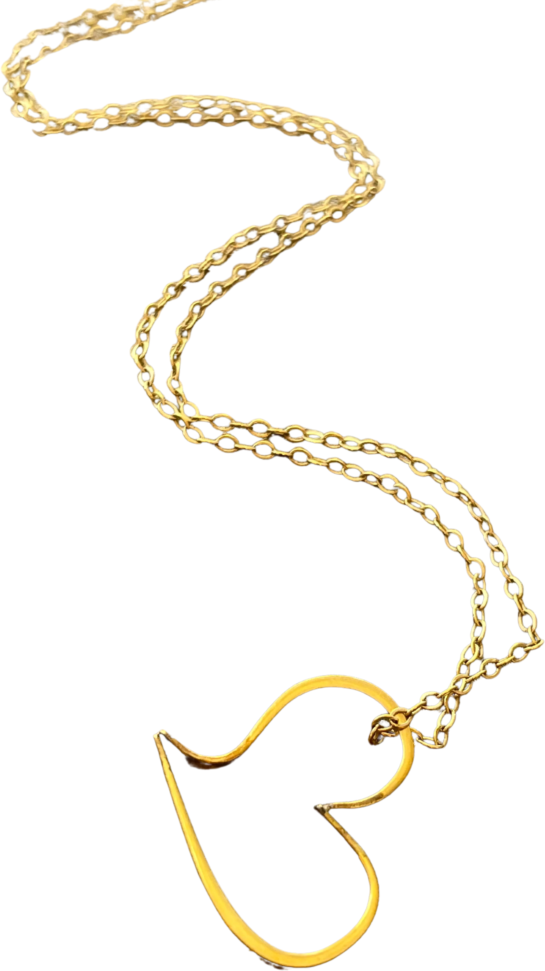 70s/80s 14k Gold Filled Lightweight Heart Necklace