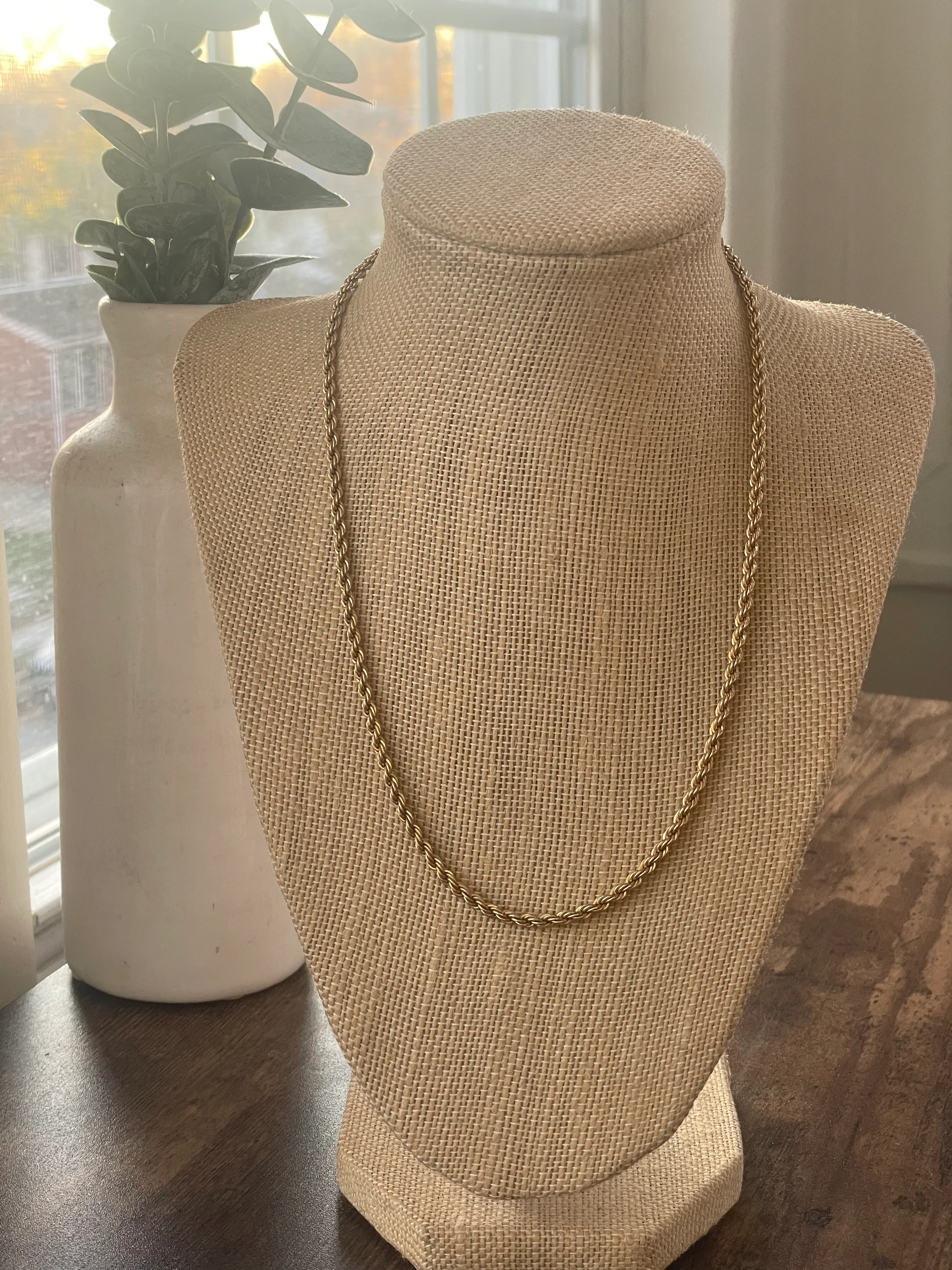 70s/80s 14k Gold Filled Rope Chain - Image 7