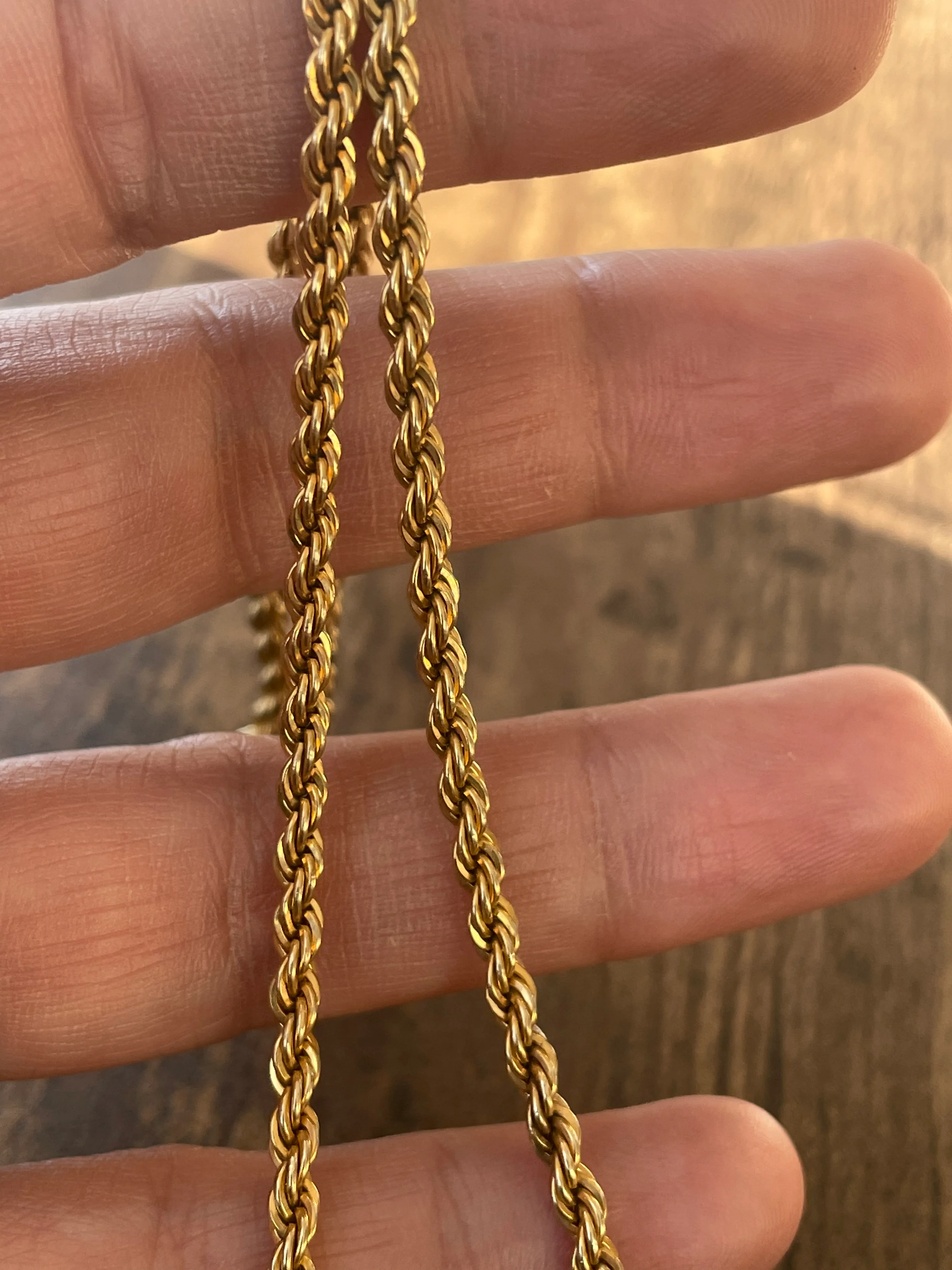70s/80s 14k Gold Filled Rope Chain - Image 8