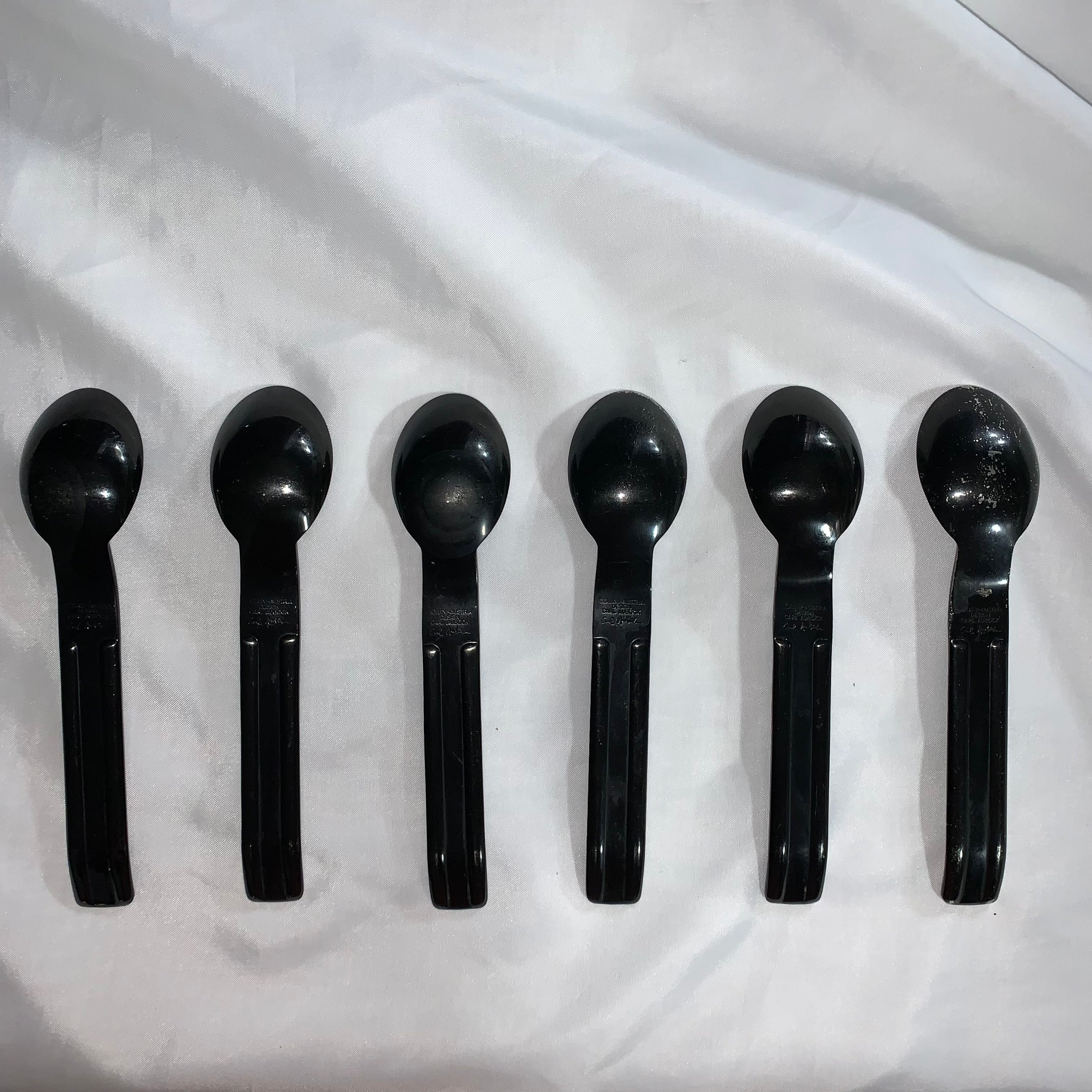 70s/80s 5 Place Settings Black Anodized Stainless Flatware By Carl Aubock for Collini Design Austria - Image 10