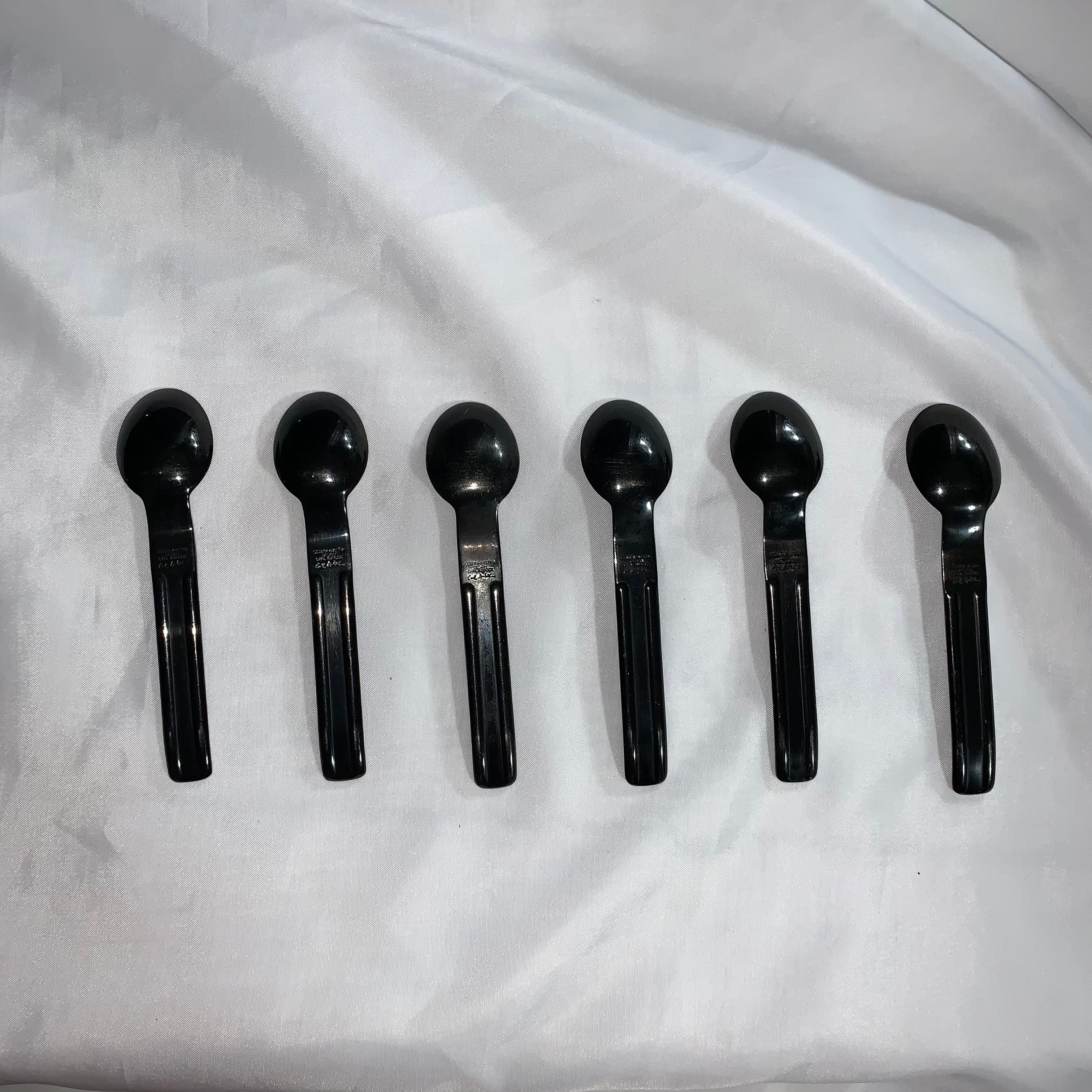 70s/80s 5 Place Settings Black Anodized Stainless Flatware By Carl Aubock for Collini Design Austria - Image 8