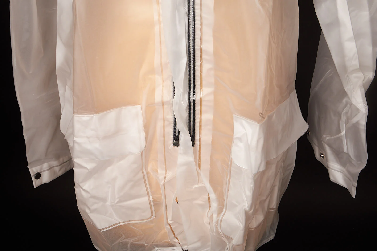 70s/80s 70s Year Round Vinyl Rain Jac Clear Jacket - Image 4