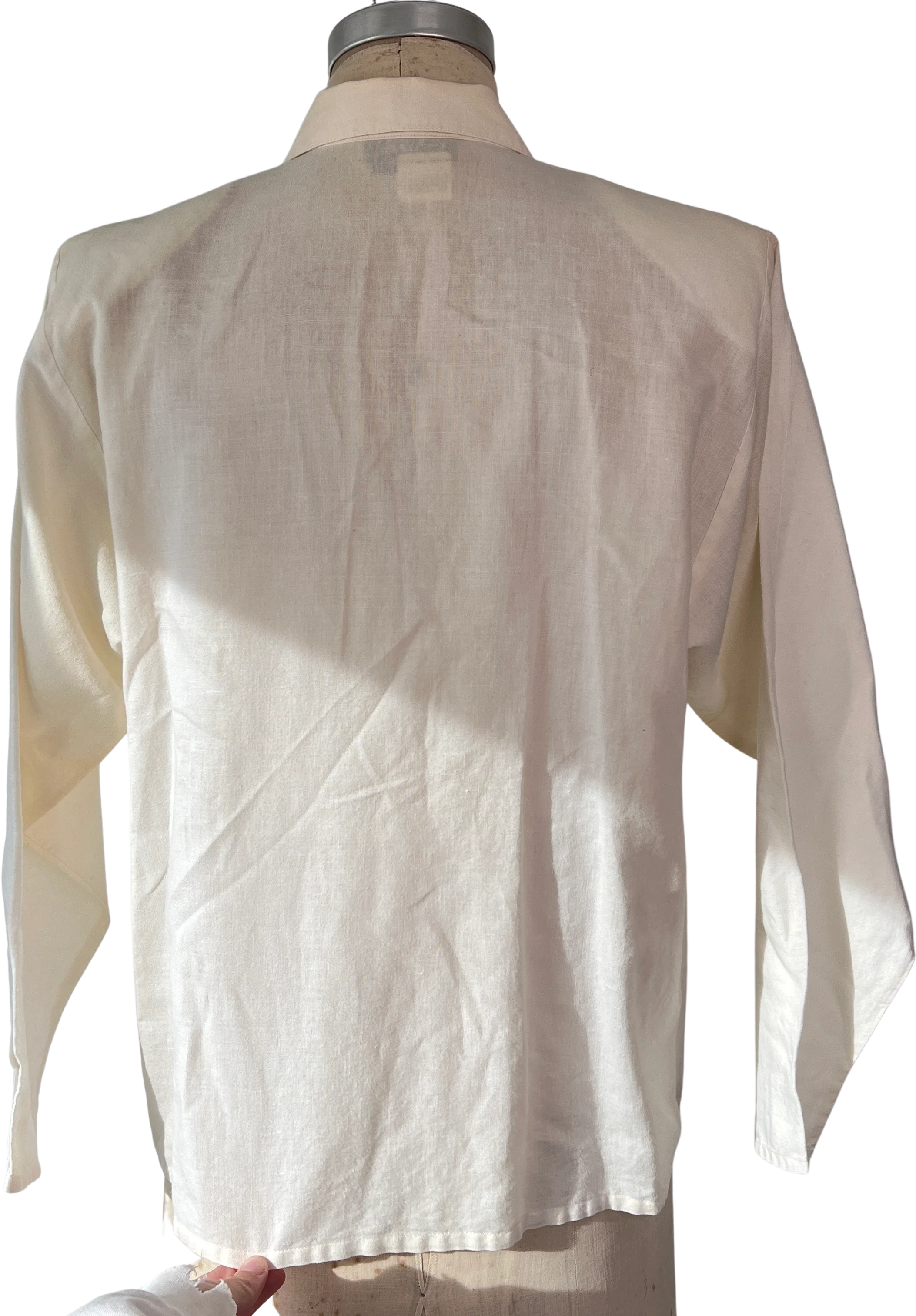 70s/80s Asymmetrical Lace Button Down By Carry Back Ltd - Image 2