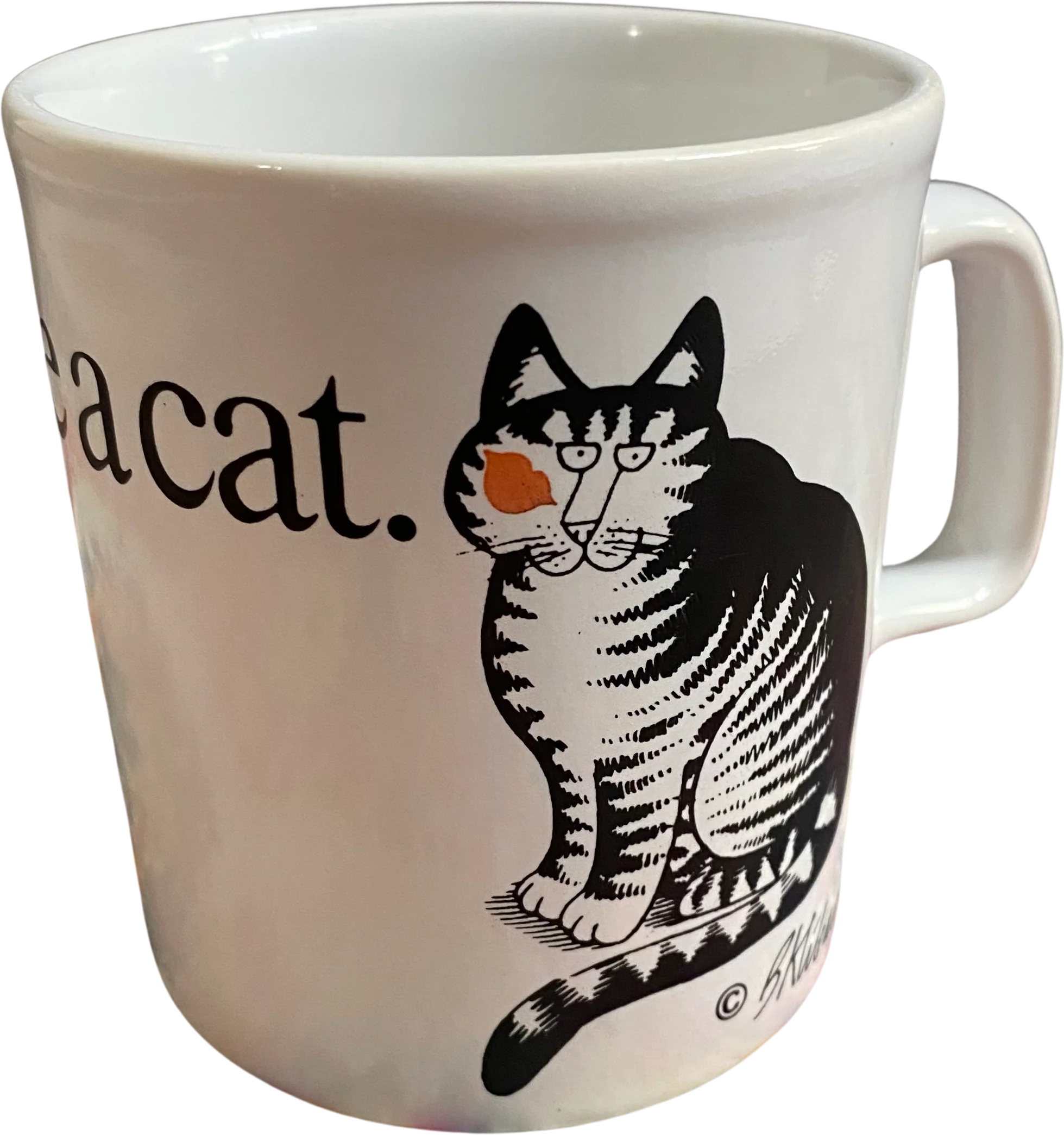 70s/80s B. Kliban "love A Cat" Coffee Mug By Kiln Craft Tableware