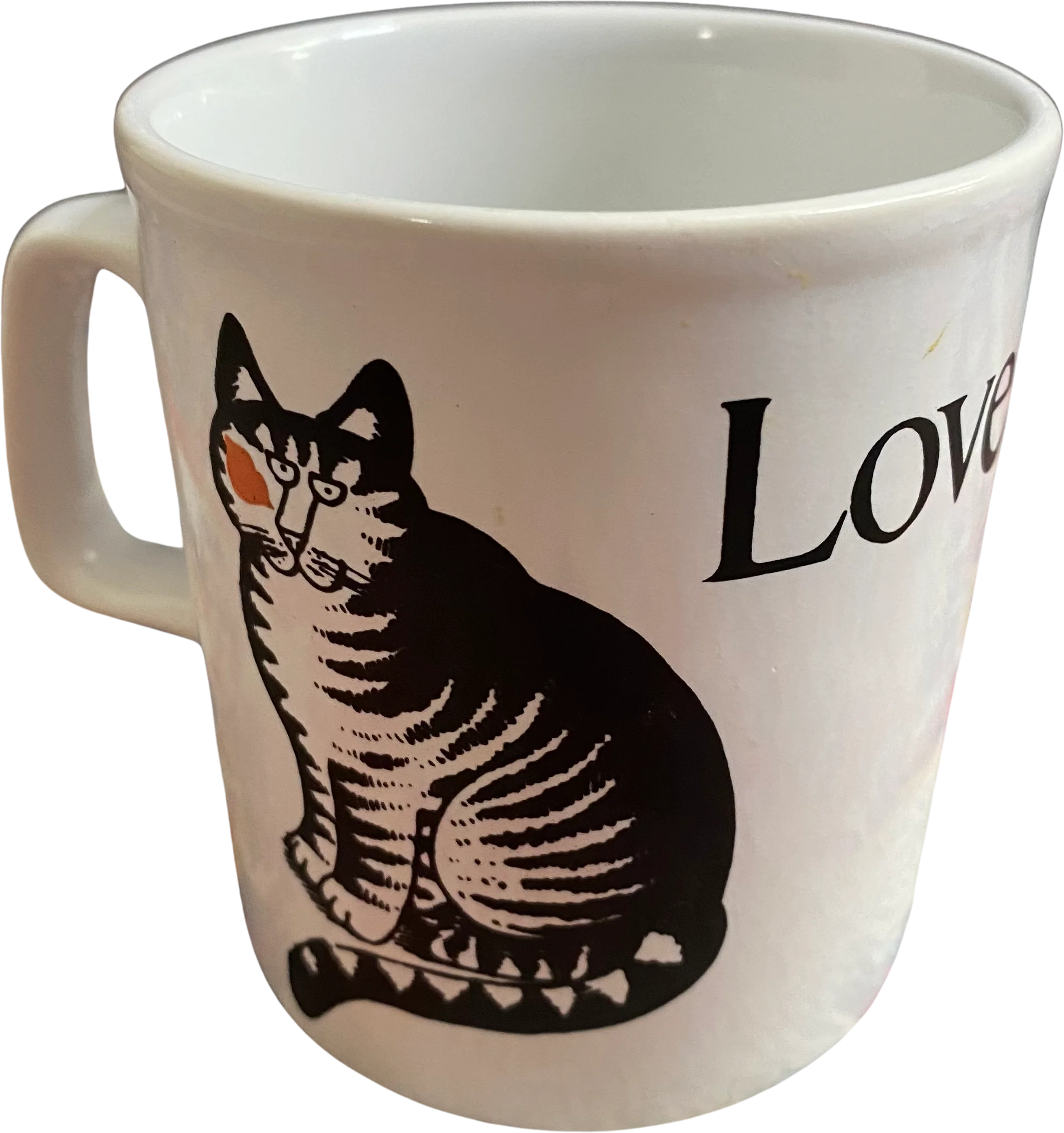 70s/80s B. Kliban "love A Cat" Coffee Mug By Kiln Craft Tableware - Image 2