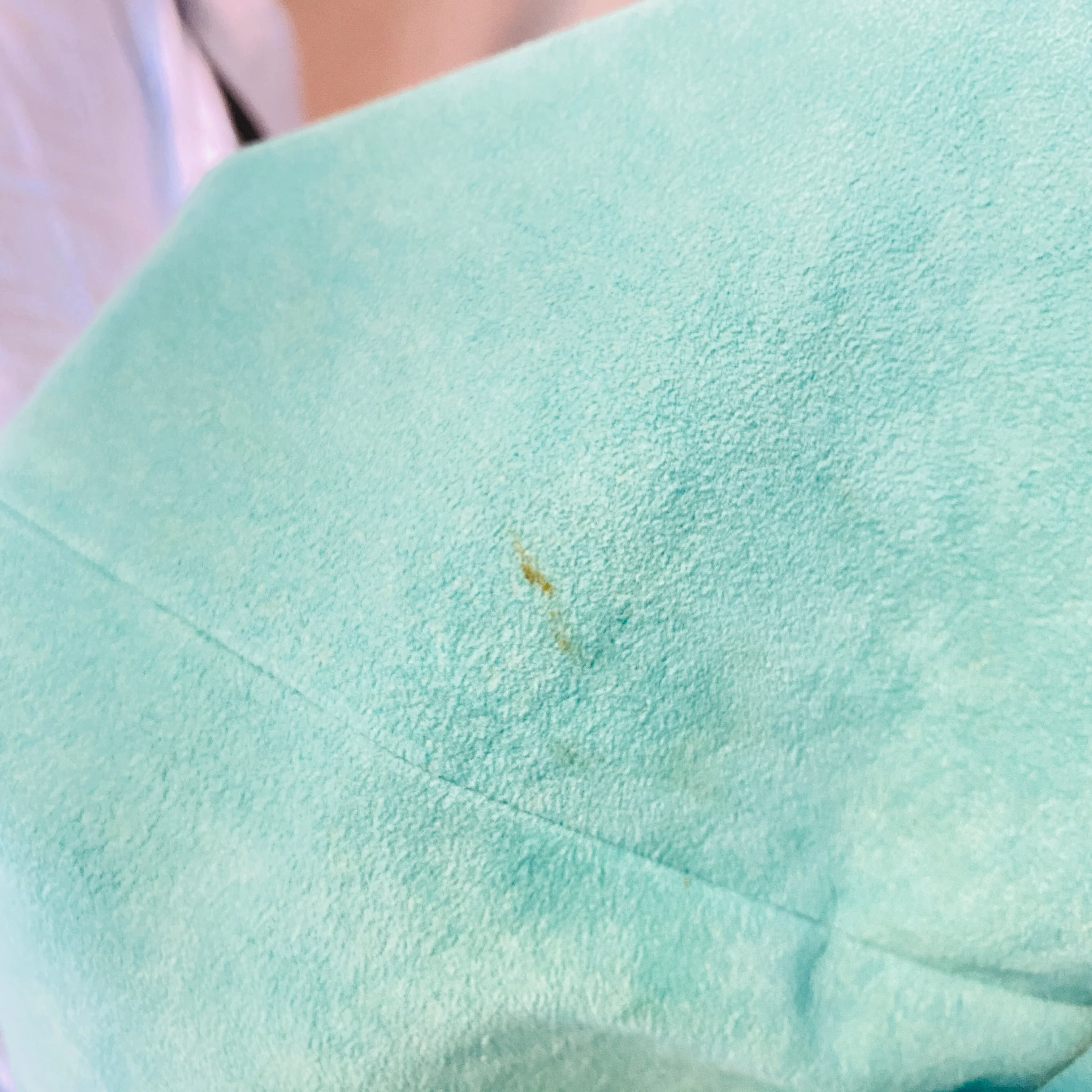 70s/80s Beautiful Turquoise Button Down Microsuede Dress By By Clarissa - Image 9
