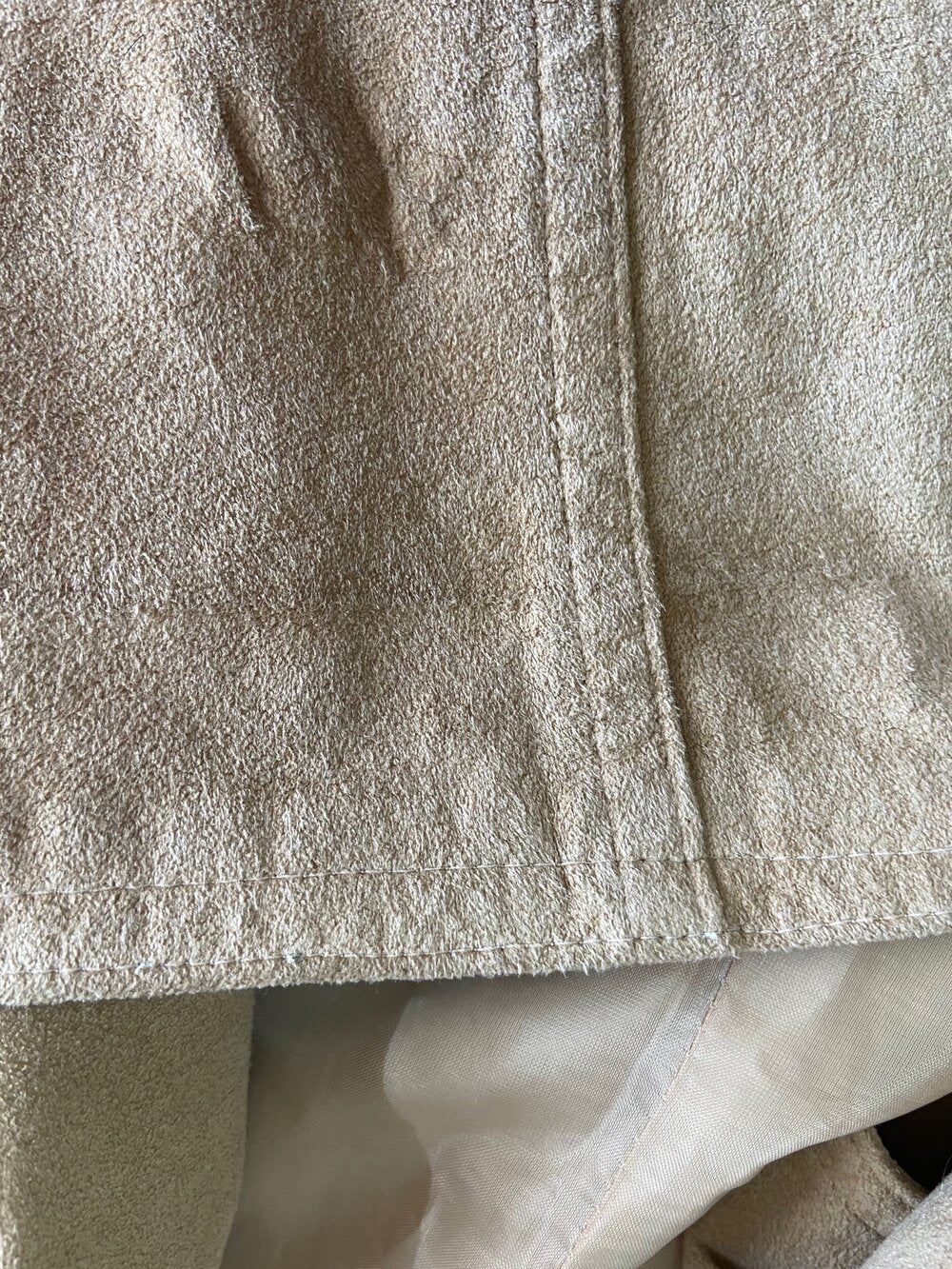 70s/80s Beige Ultrasuede Trenchcoat Xs/s By Skinner Ultrasuede - Image 11