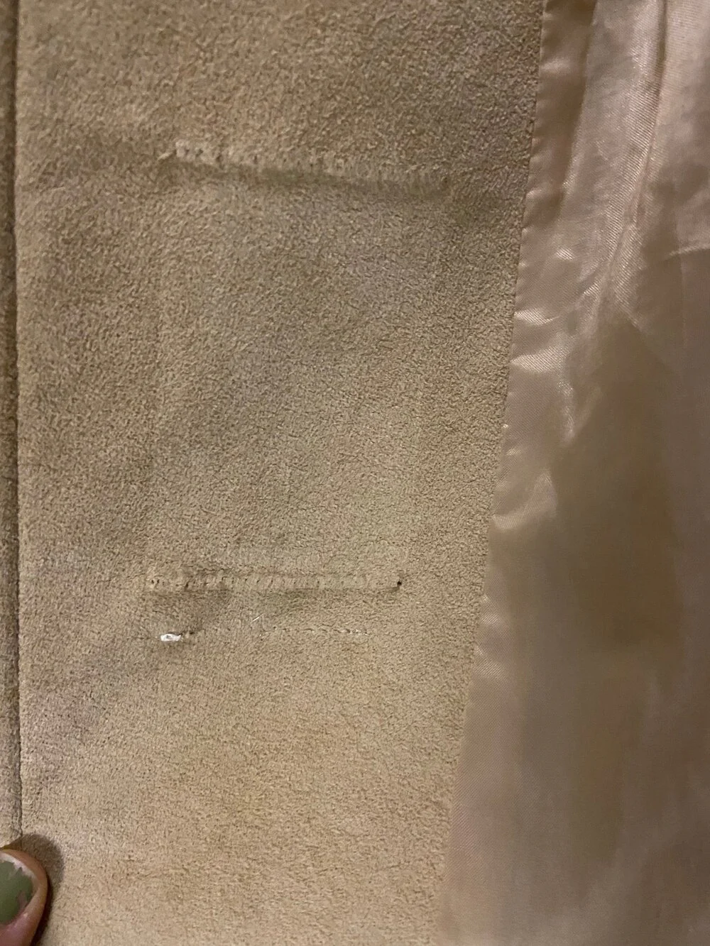 70s/80s Beige Ultrasuede Trenchcoat Xs/s By Skinner Ultrasuede - Image 7