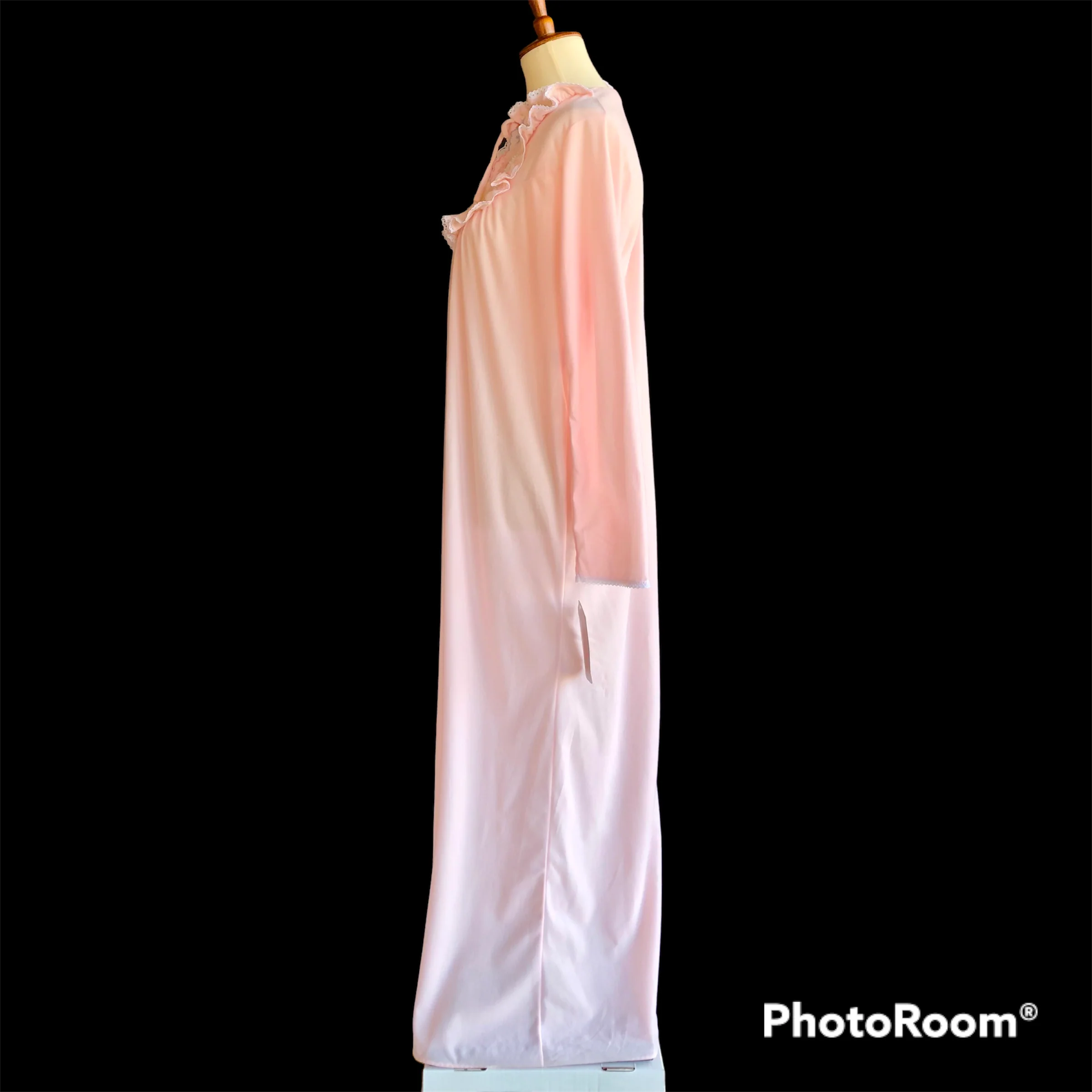 70s/80s Bernette Pink Brushed Nylon Nightgown Size M By Captiva - Image 5