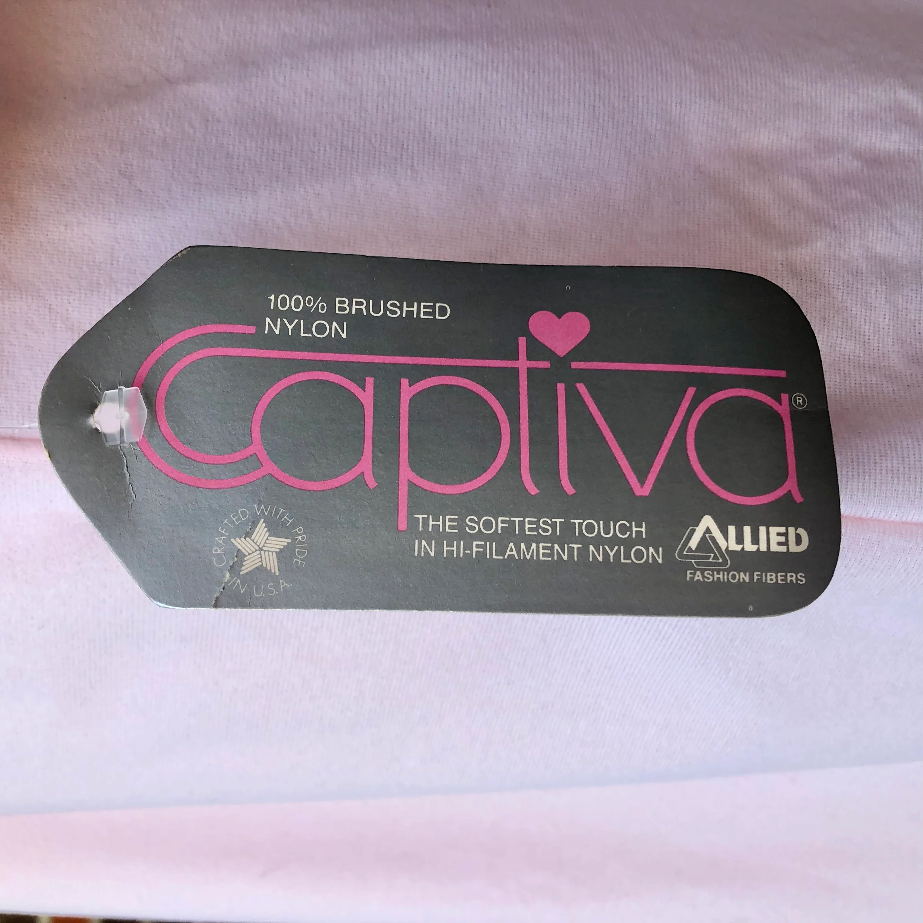 70s/80s Bernette Pink Brushed Nylon Nightgown Size M By Captiva - Image 6