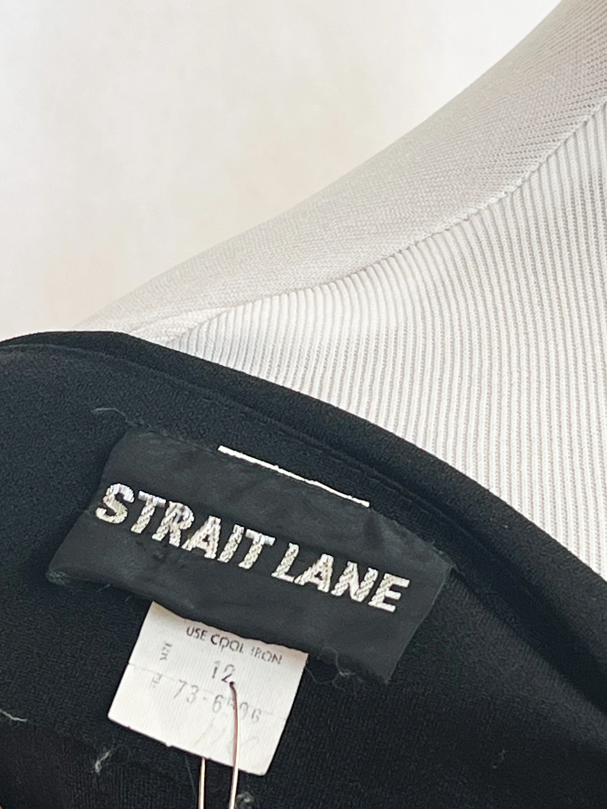 70s/80s Black Short Sleeve Cowl Neck Dress By Strait Lane - Image 5
