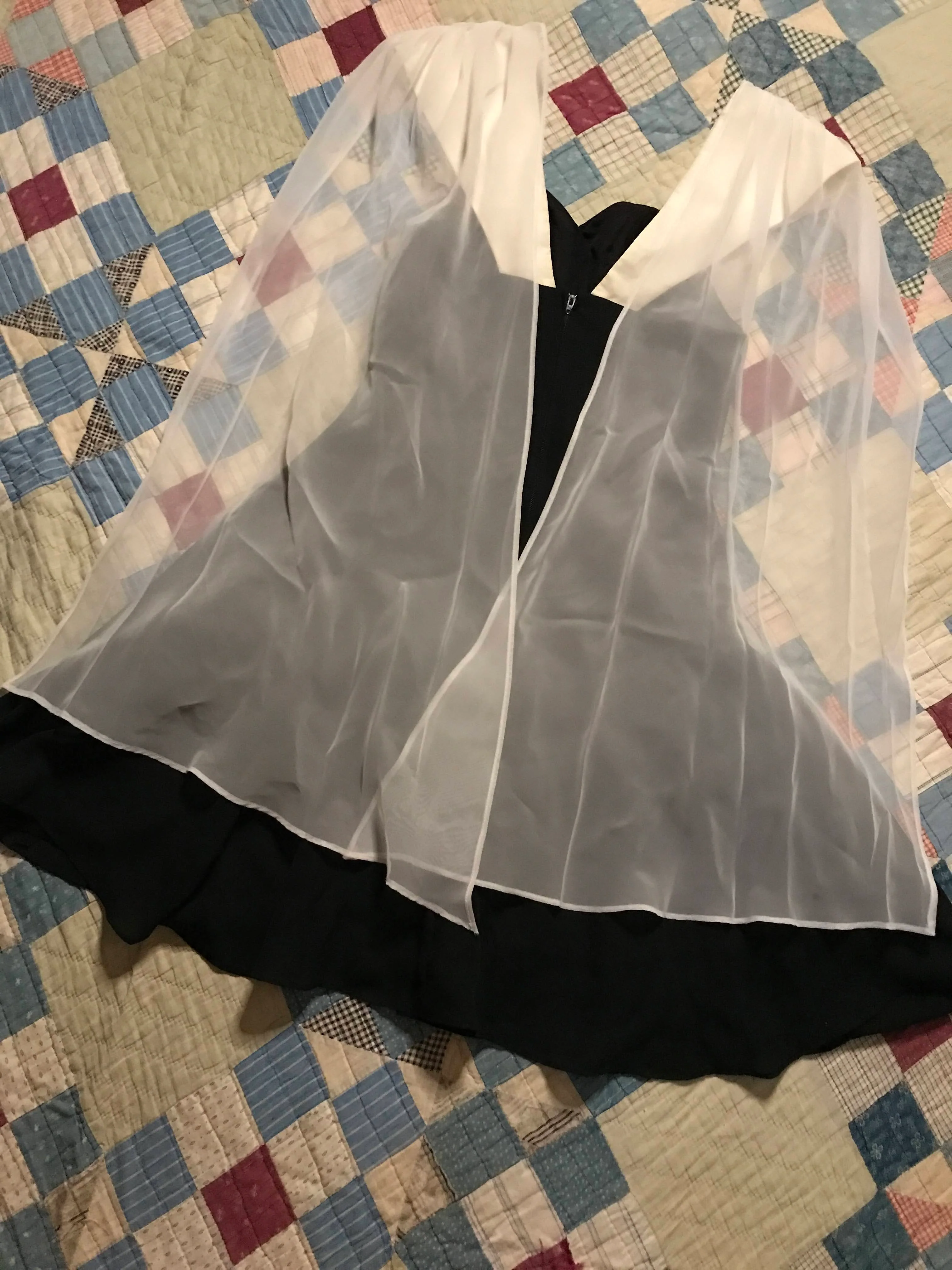 70s/80s Black White Fit And Flare Formal Cocktail Dress By Positively Ellyn - Image 8