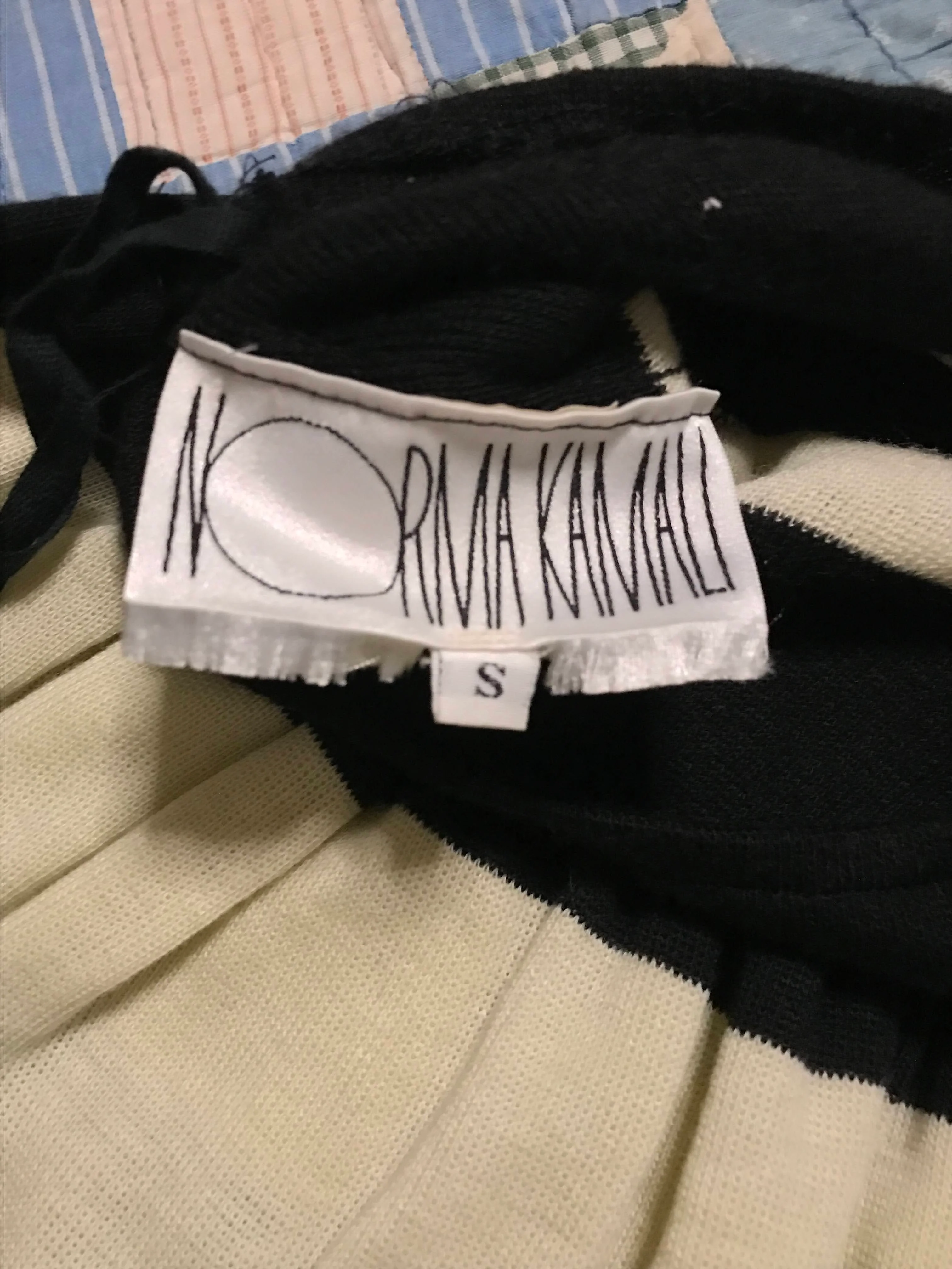 70s/80s Black White Striped Rugby Knit Maxi Co Ord Set By Norma Kamali - Image 15