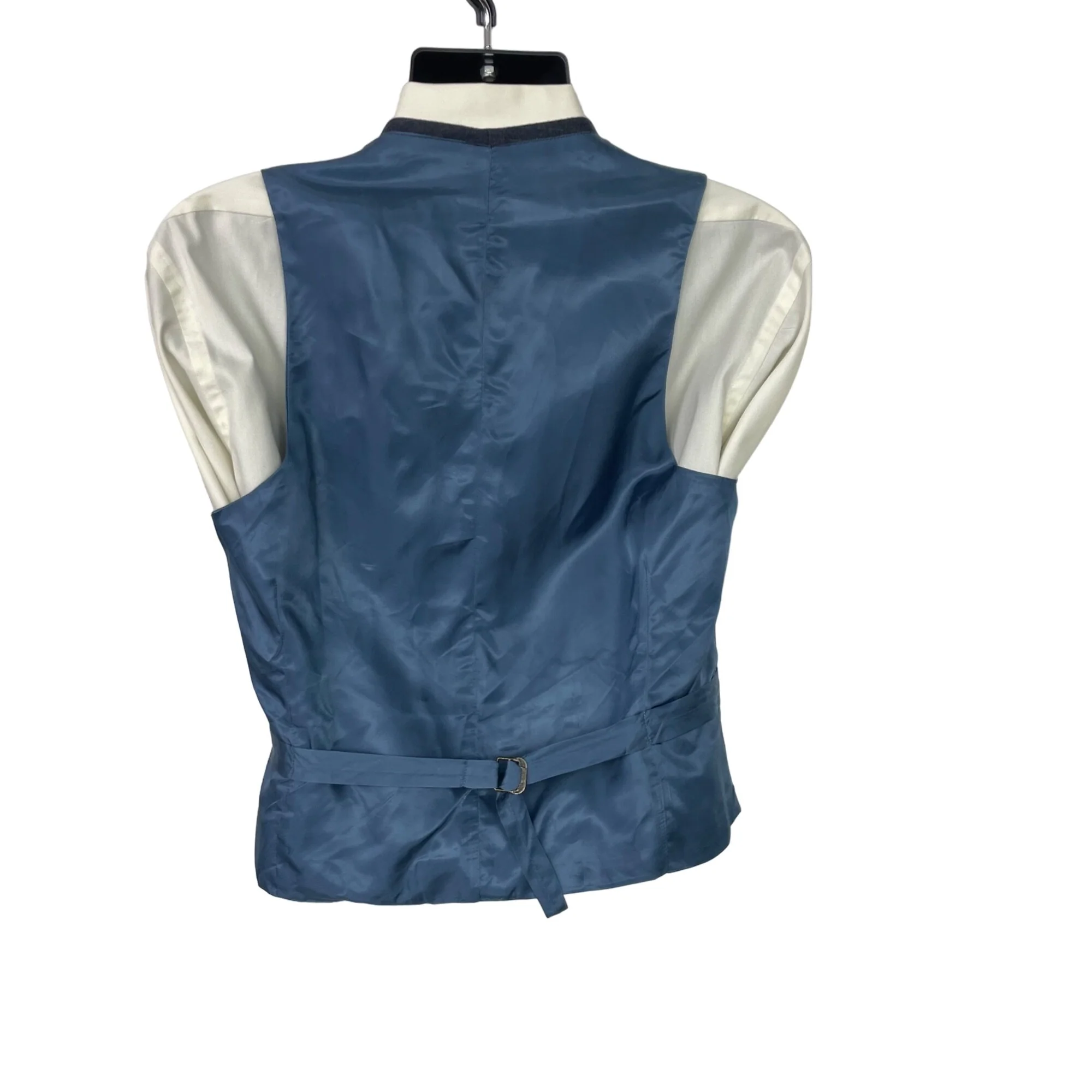 70s/80s Blue Striped Wool Flannel Blazer And Vest Mens 40l By Robert Reeds - Image 9
