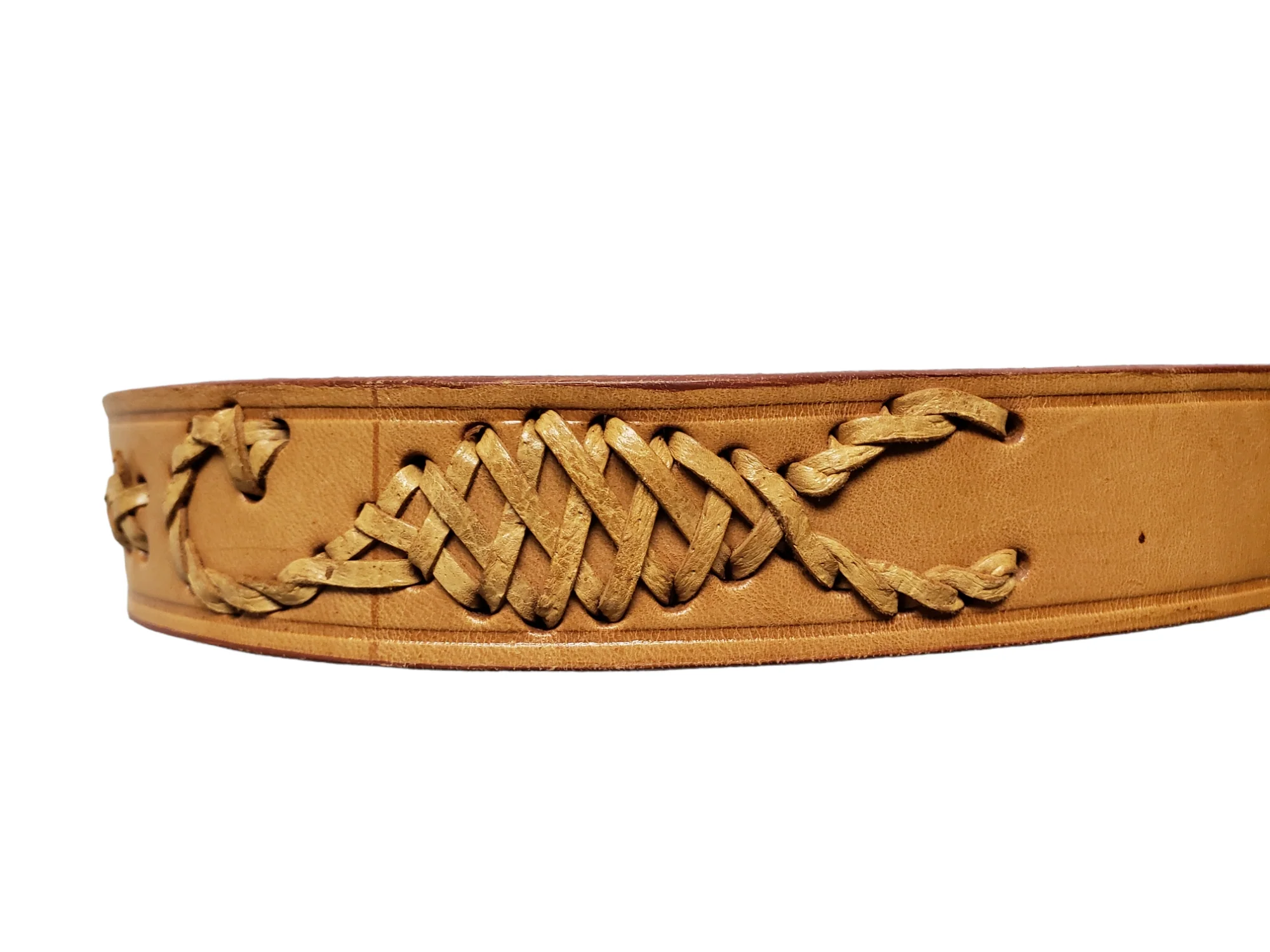 70s/80s Braided And Tooled Leather Belt - Image 7
