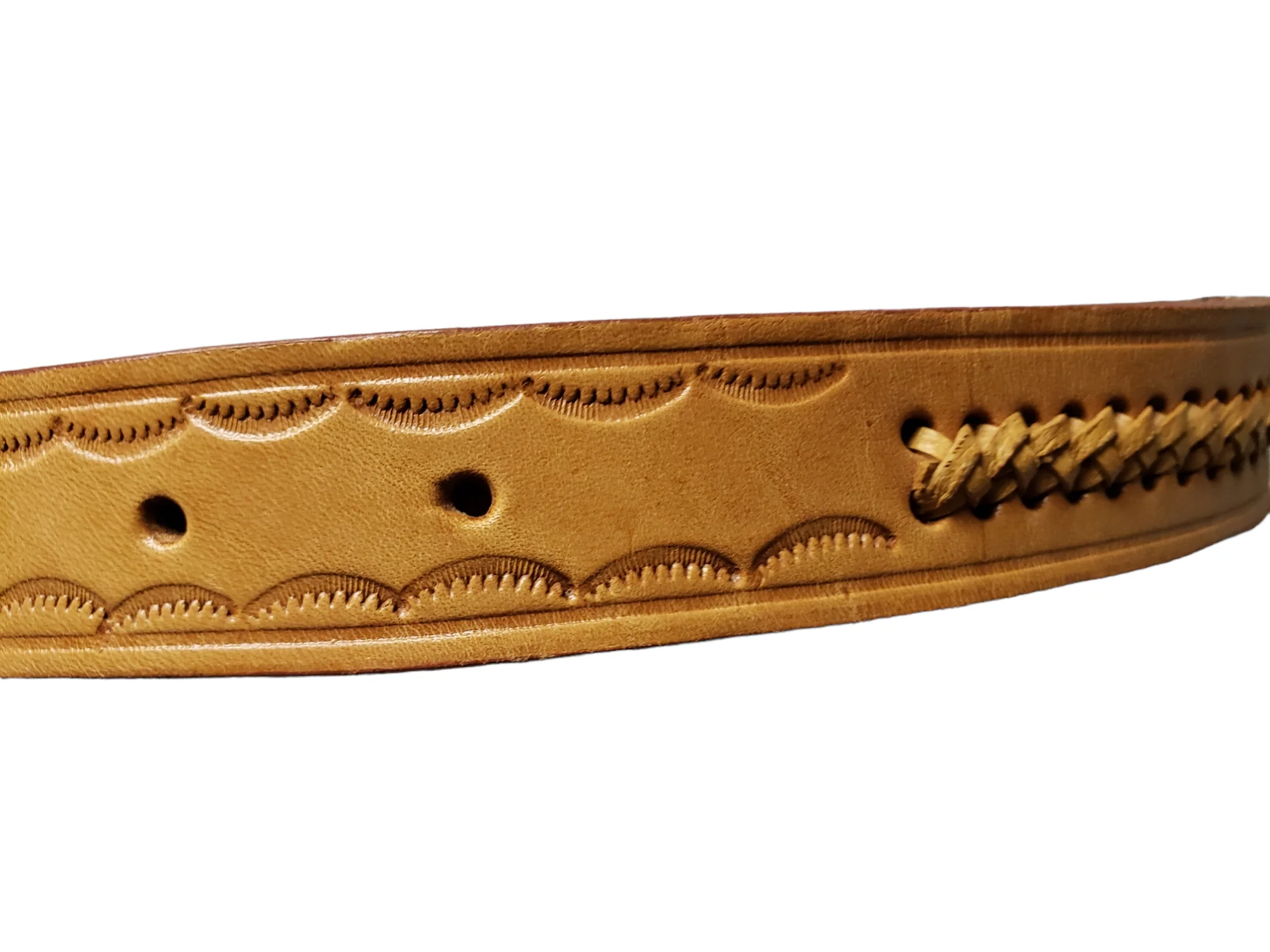 70s/80s Braided And Tooled Leather Belt - Image 8