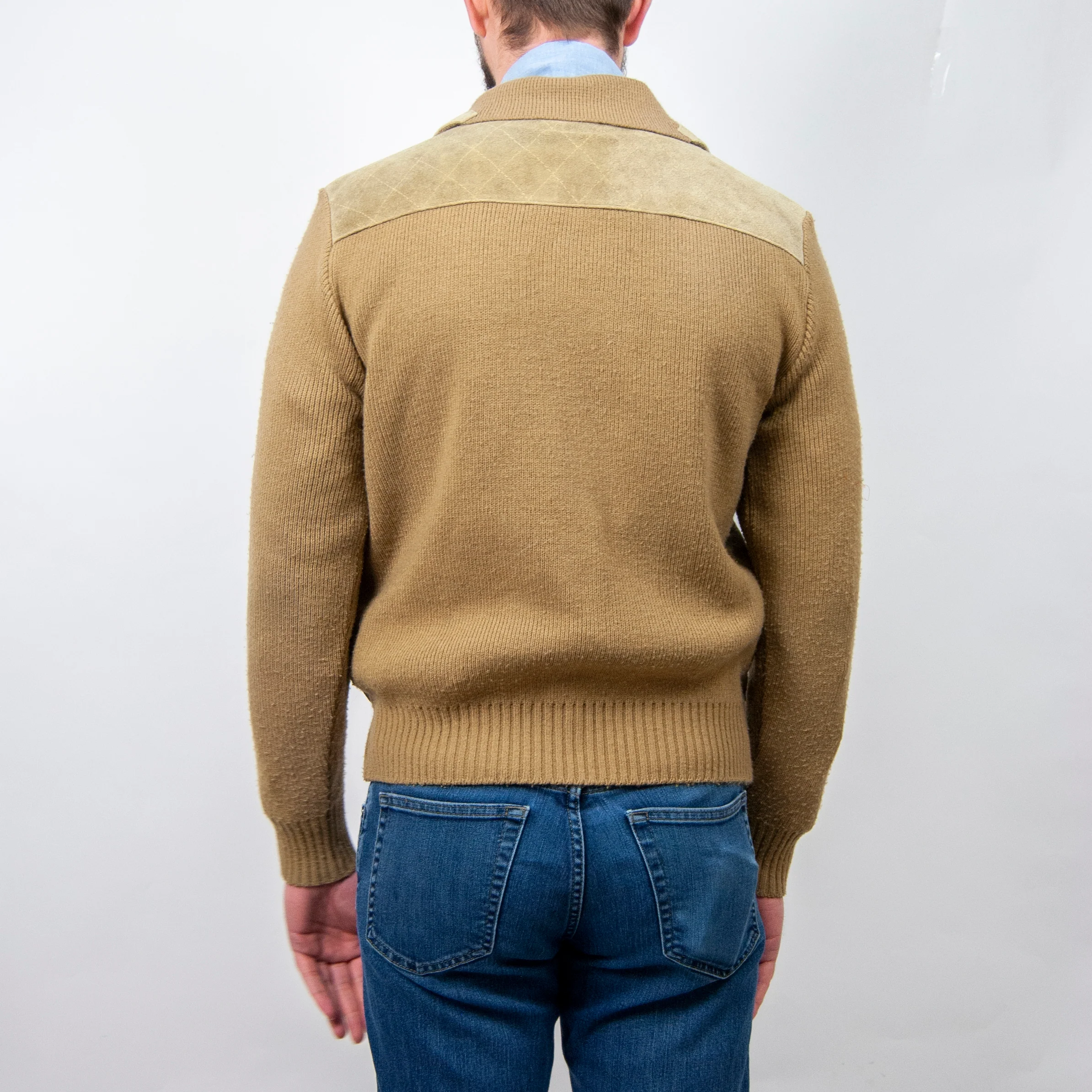 70s/80s Brown Suede Knit Leather Jacket By Sheplers - Image 6