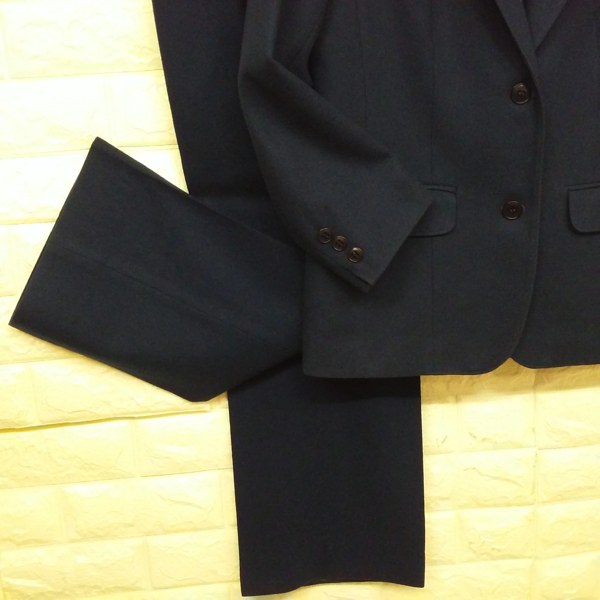 70s/80s Chic Classic 2pc Suit Blazer Trousers Pockets Wool By Pendleton Woolen Mills Made In Usa - Image 10