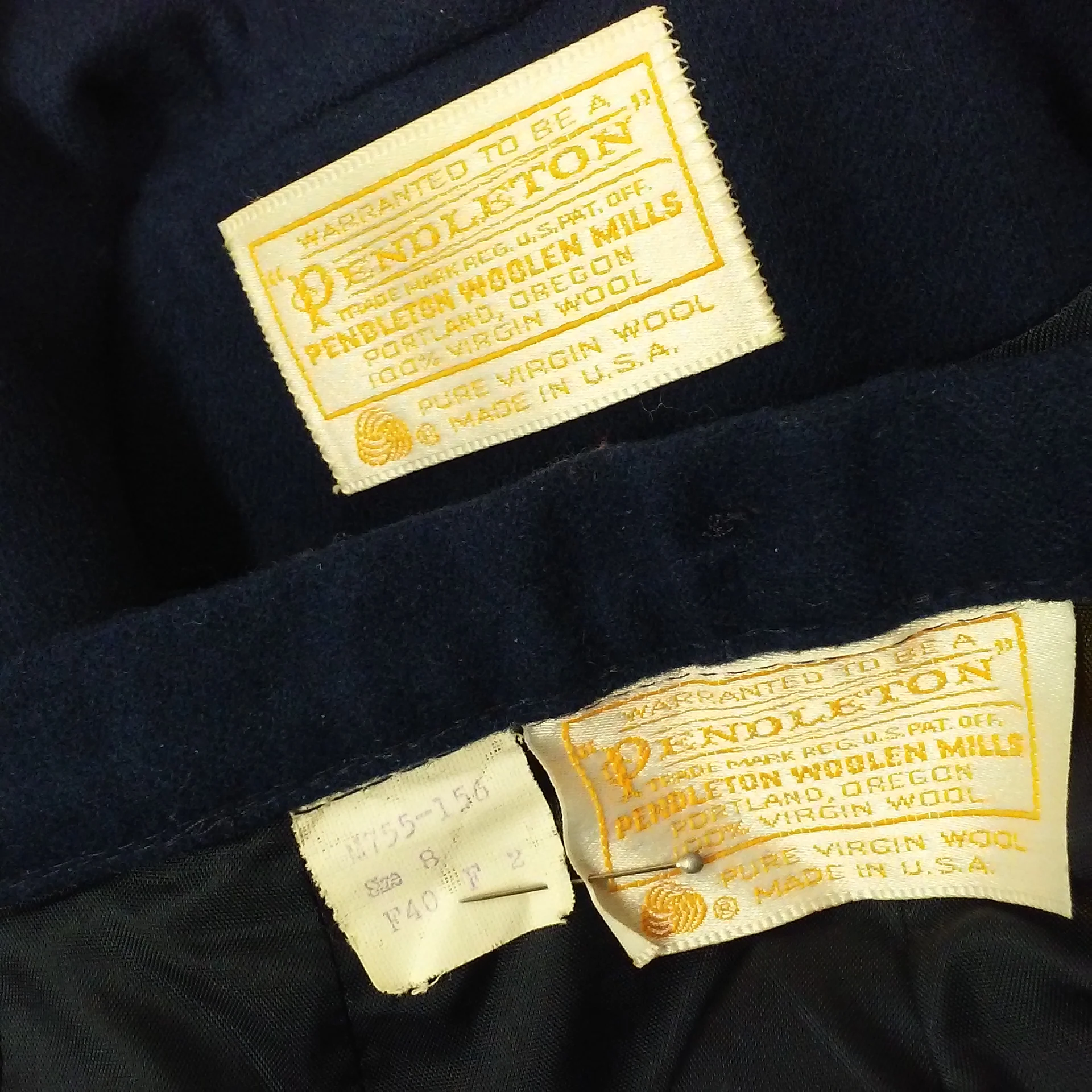 70s/80s Chic Classic 2pc Suit Blazer Trousers Pockets Wool By Pendleton Woolen Mills Made In Usa - Image 2