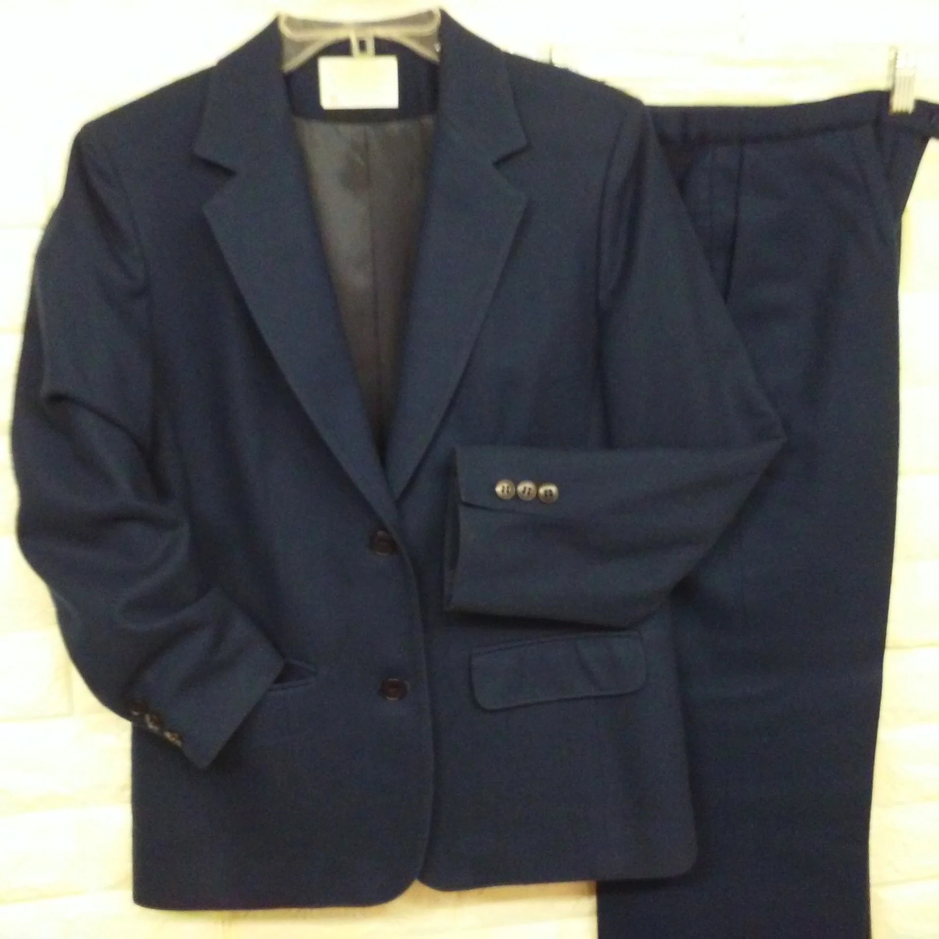 70s/80s Chic Classic 2pc Suit Blazer Trousers Pockets Wool By Pendleton Woolen Mills Made In Usa - Image 5