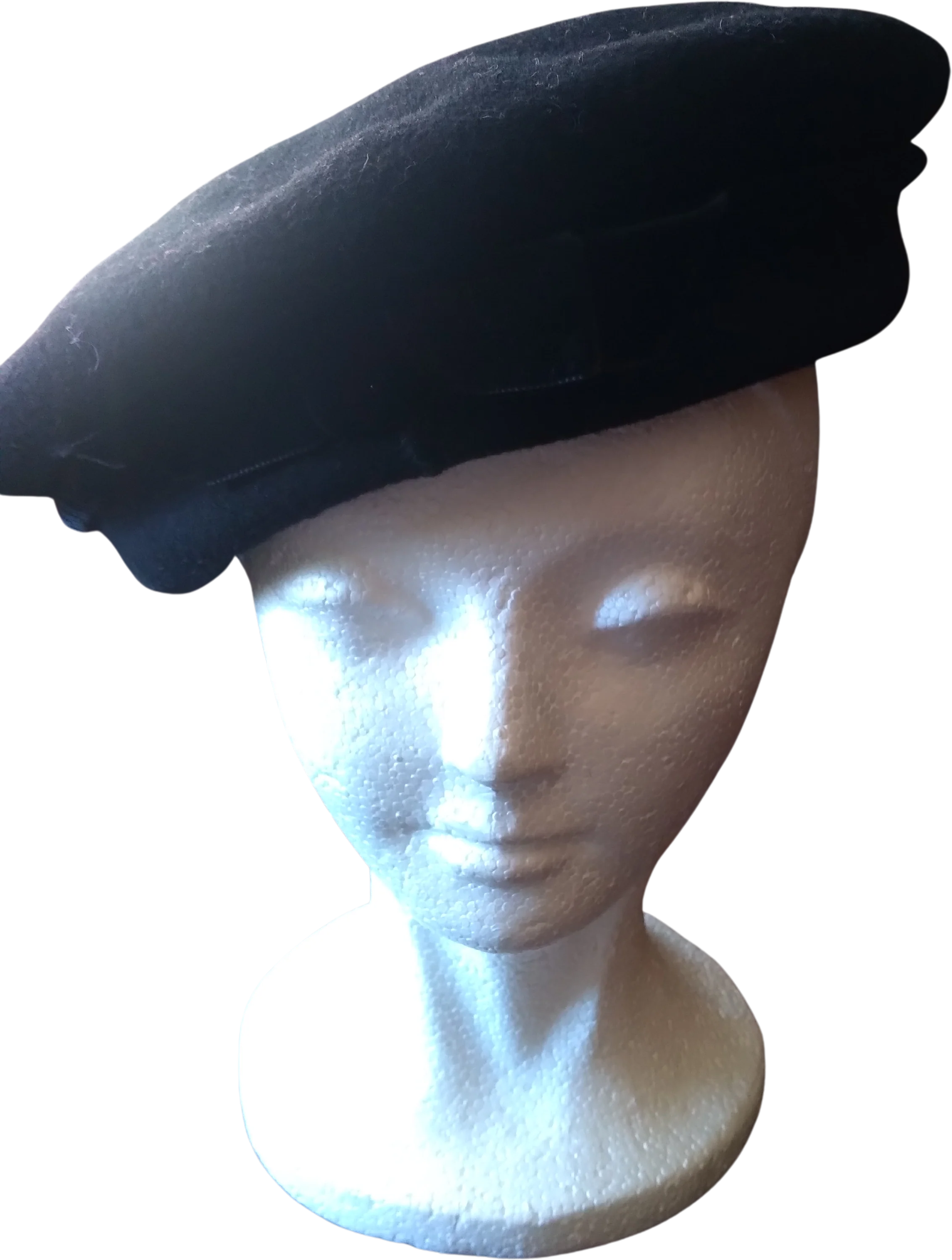 70s/80s Classic Black Beret By Pierre Laulhère