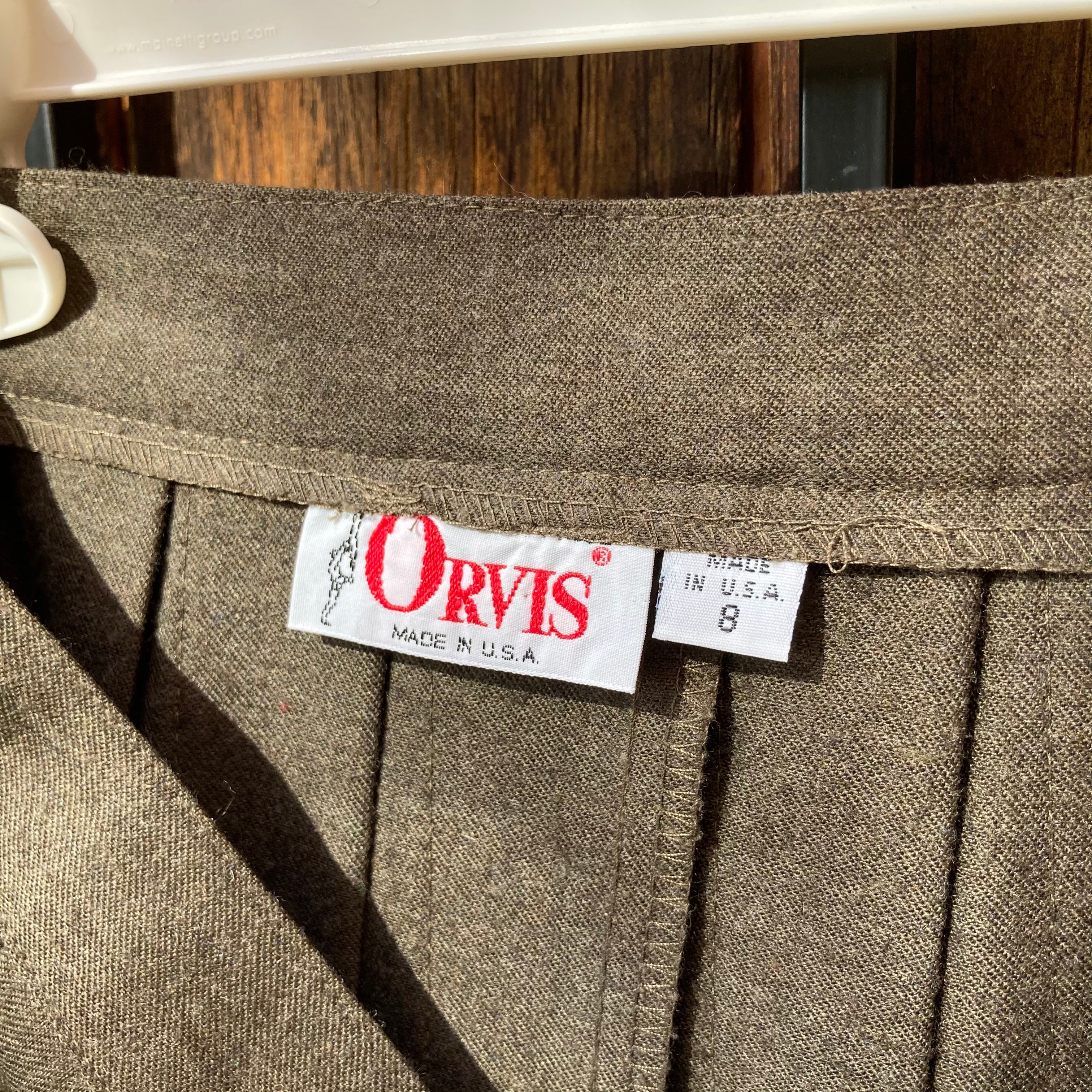 70s/80s Classic Preppy Wool Pleated Maxi Skirt By Orvis - Image 4