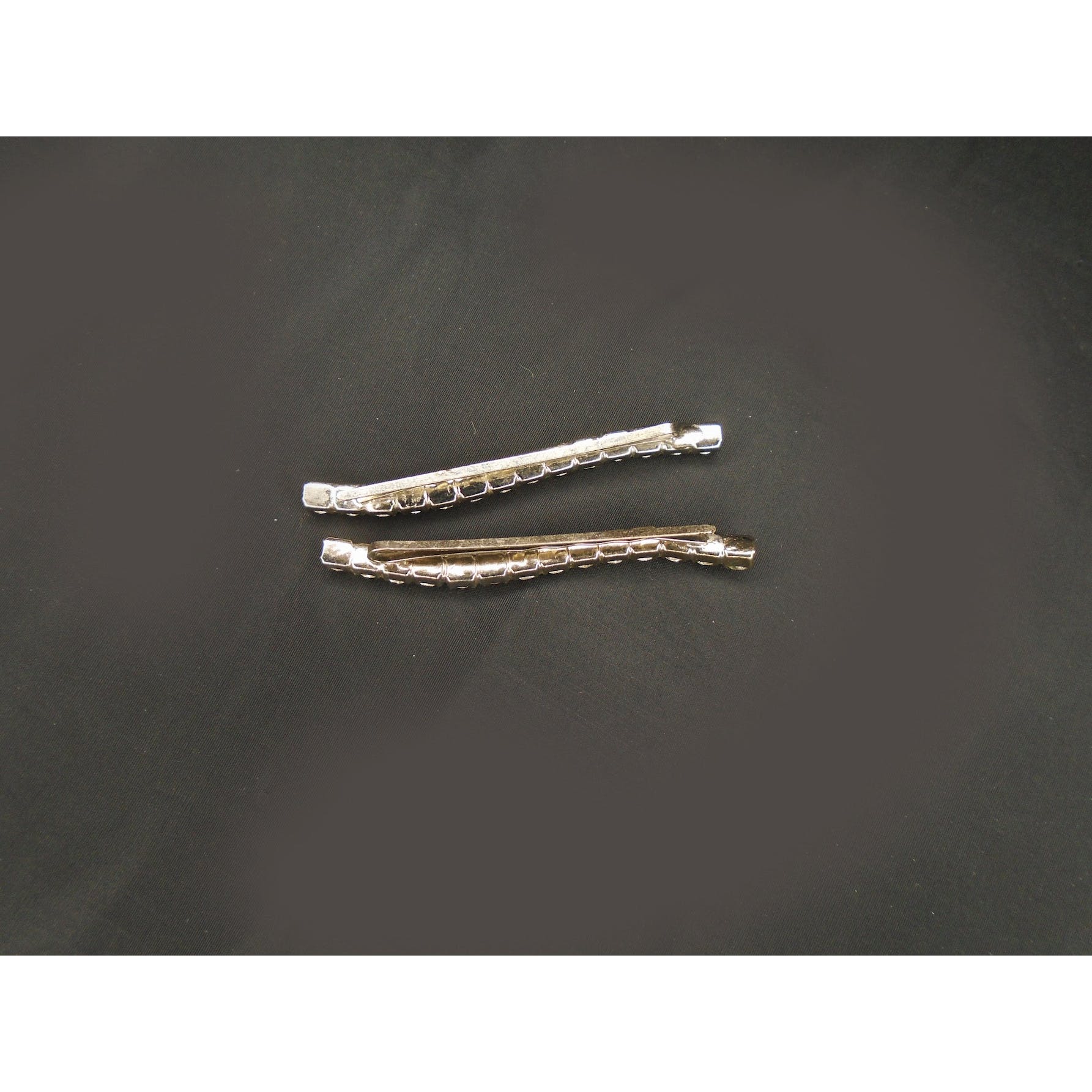 70s/80s Clear Rhinestone Formal Bobby Pin Set Hair Bling - Image 3