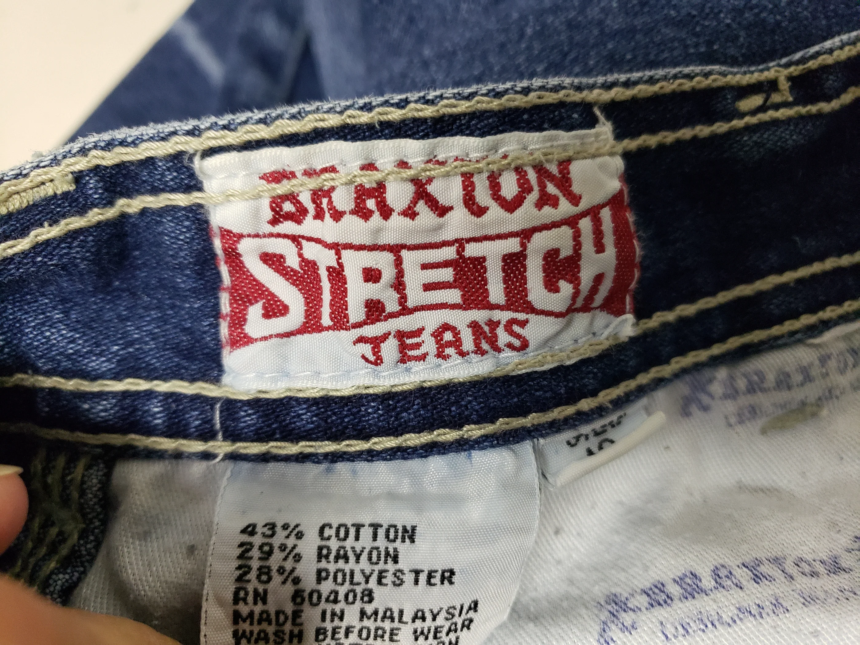 70s/80s Dark Wash Denim High Rise Jeans By Braxton Jeans - Image 8