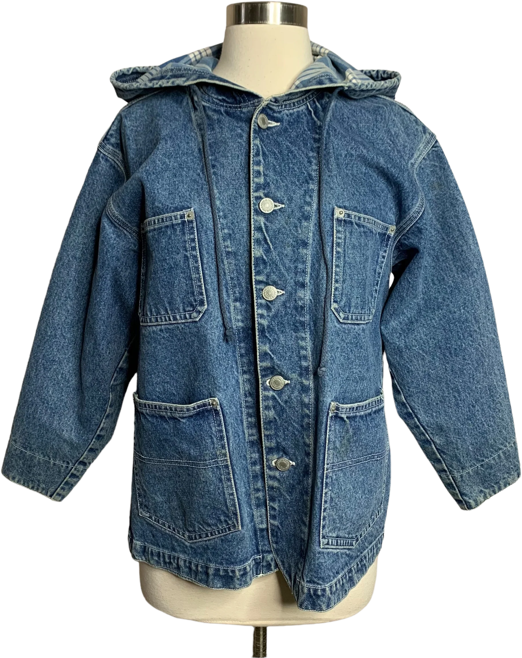 70s/80s Denim Jacket With Hood By Jordache