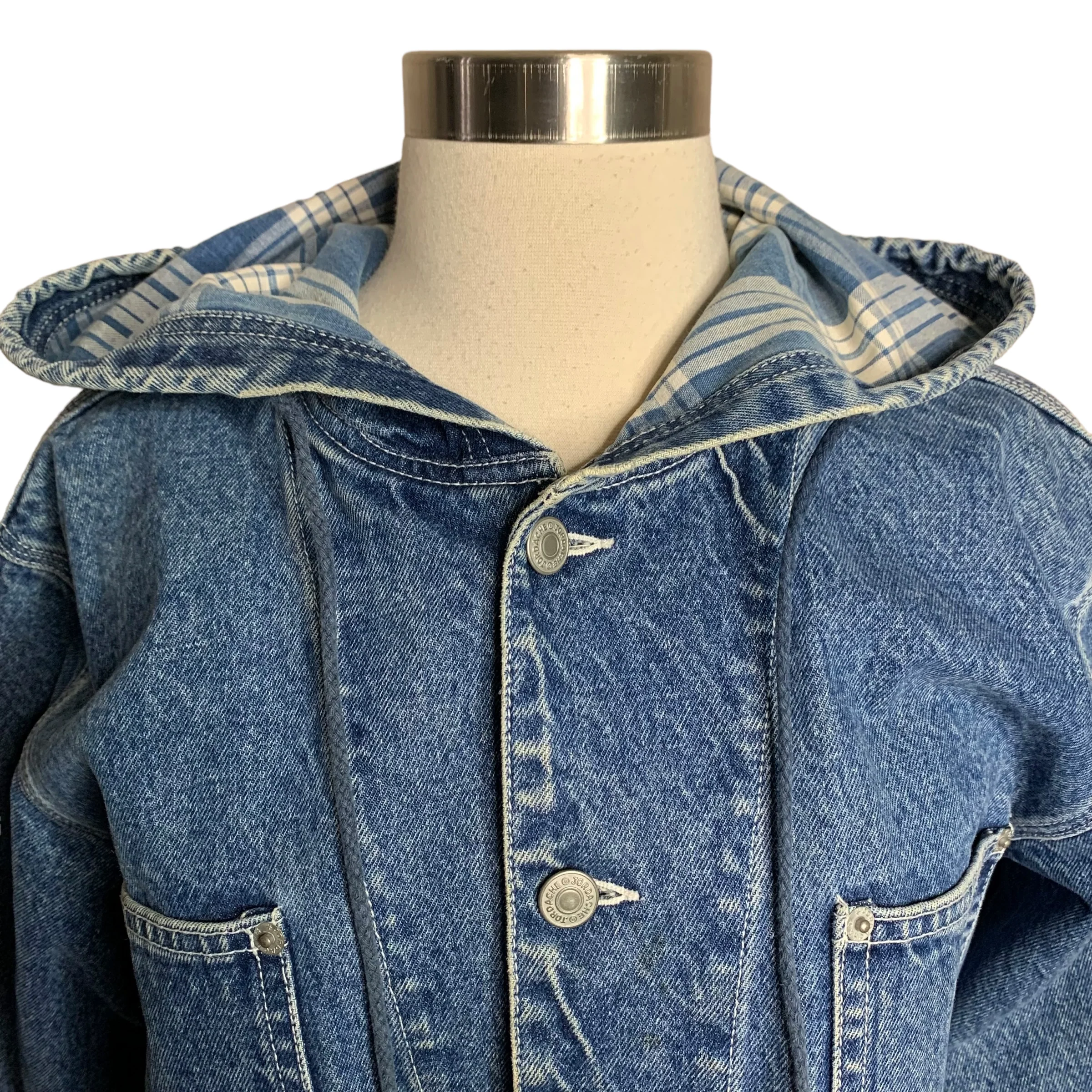 70s/80s Denim Jacket With Hood By Jordache - Image 4