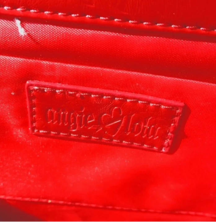 70s/80s Designer Maroon Clutch Or Crossbody Bag By Angie & Lola - Image 5