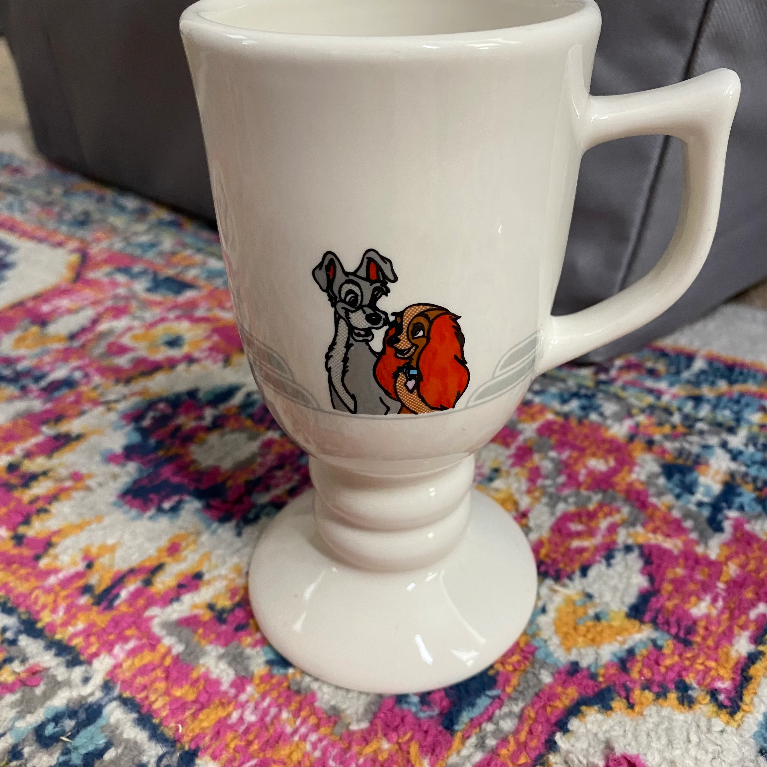 70s/80s Disney 8 Lady And The Tramp Pedestal Coffee Mugs By Buffalo China - Image 8