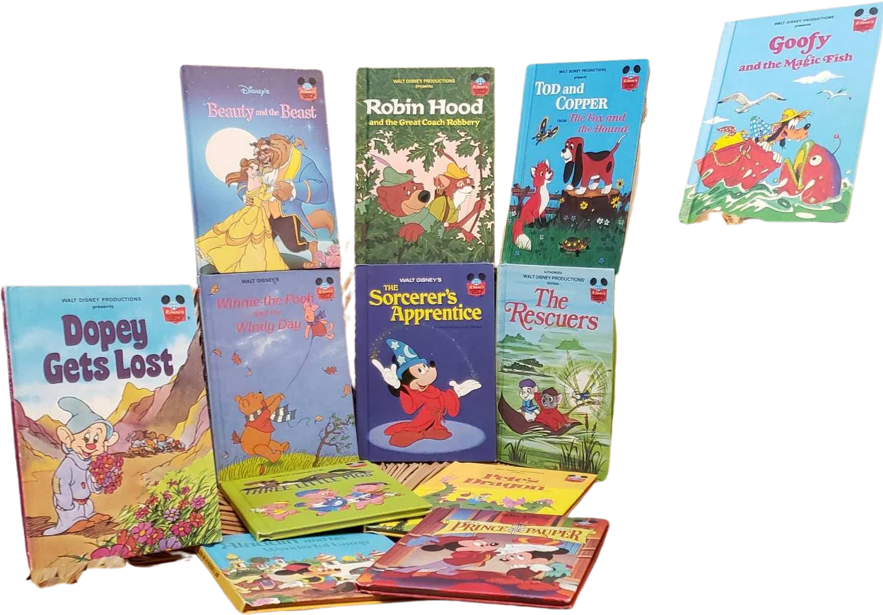 70s/80s Disney Books Buy 1 Or All Disney's Wonderful World of Reading Books with Matte Covers, Variety of Titles Available