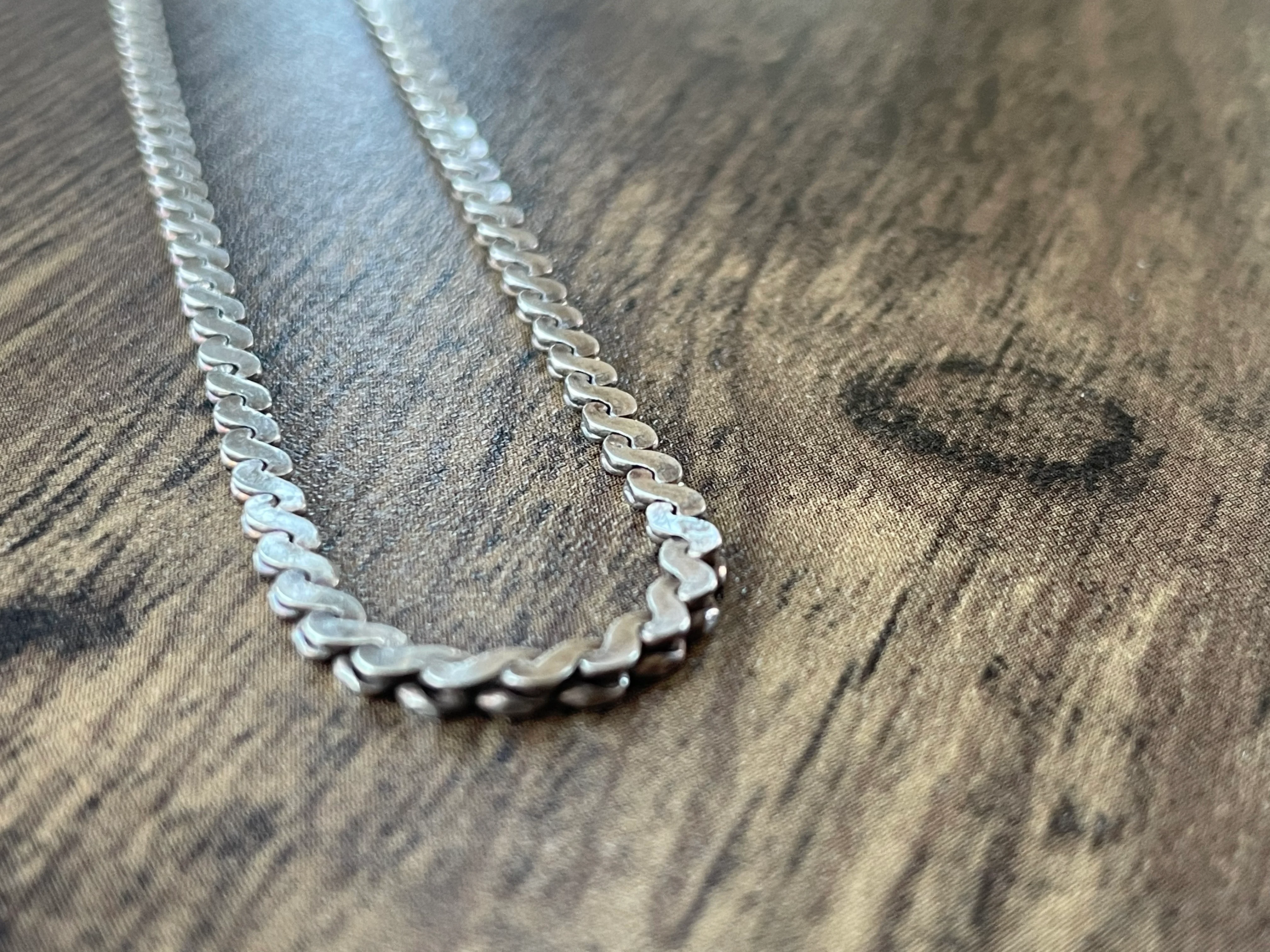 70s/80s Double Layered Sterling Chain - Image 2