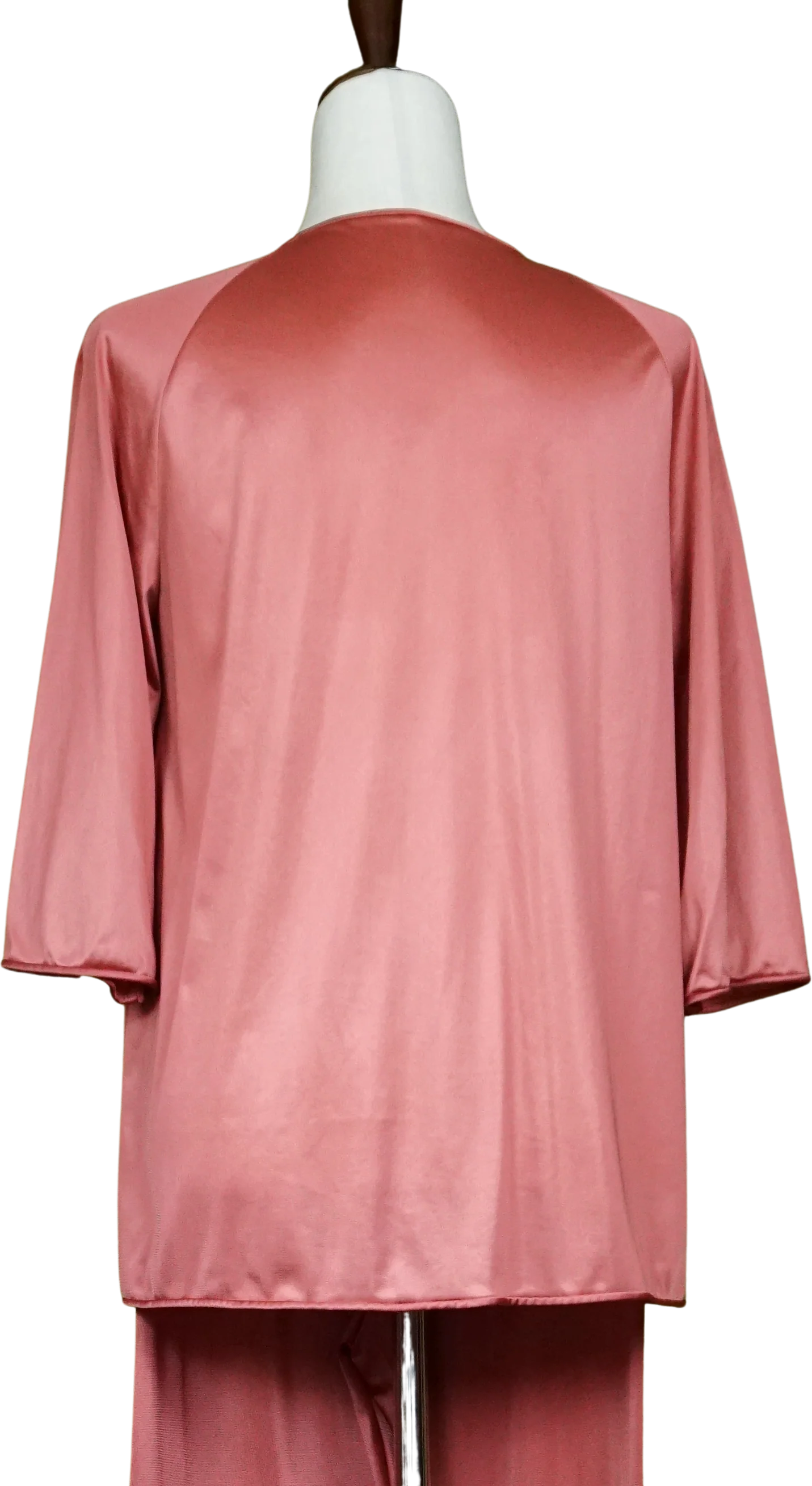70s/80s Dusty Rose 3 Piece Pajama Set With Robe By Vanity Fair - Image 4