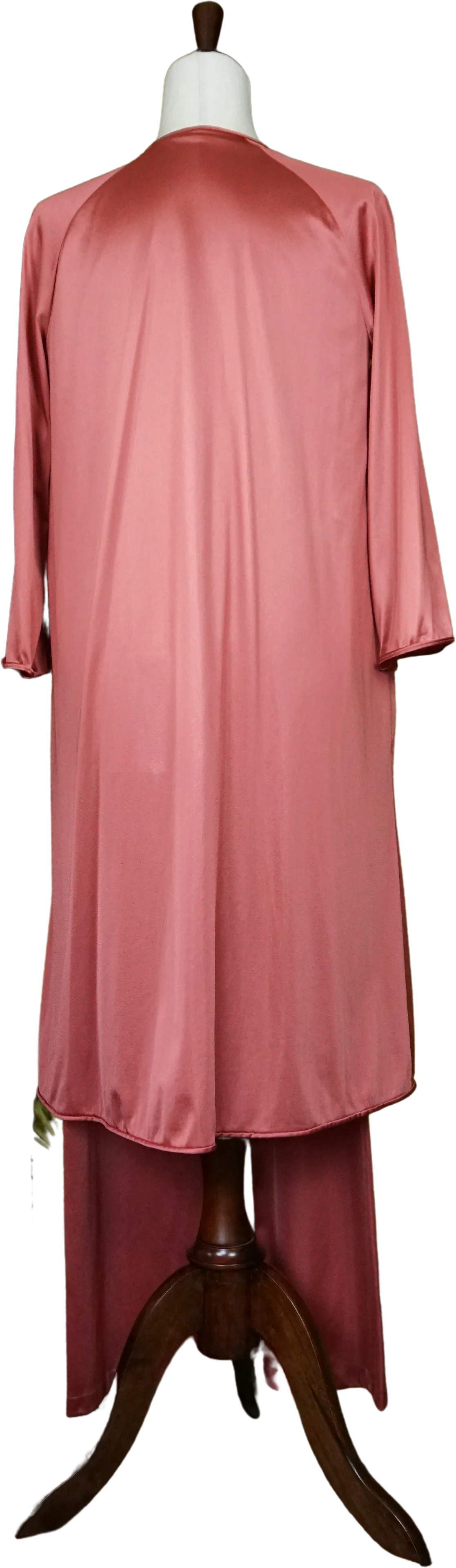 70s/80s Dusty Rose 3 Piece Pajama Set With Robe By Vanity Fair - Image 5