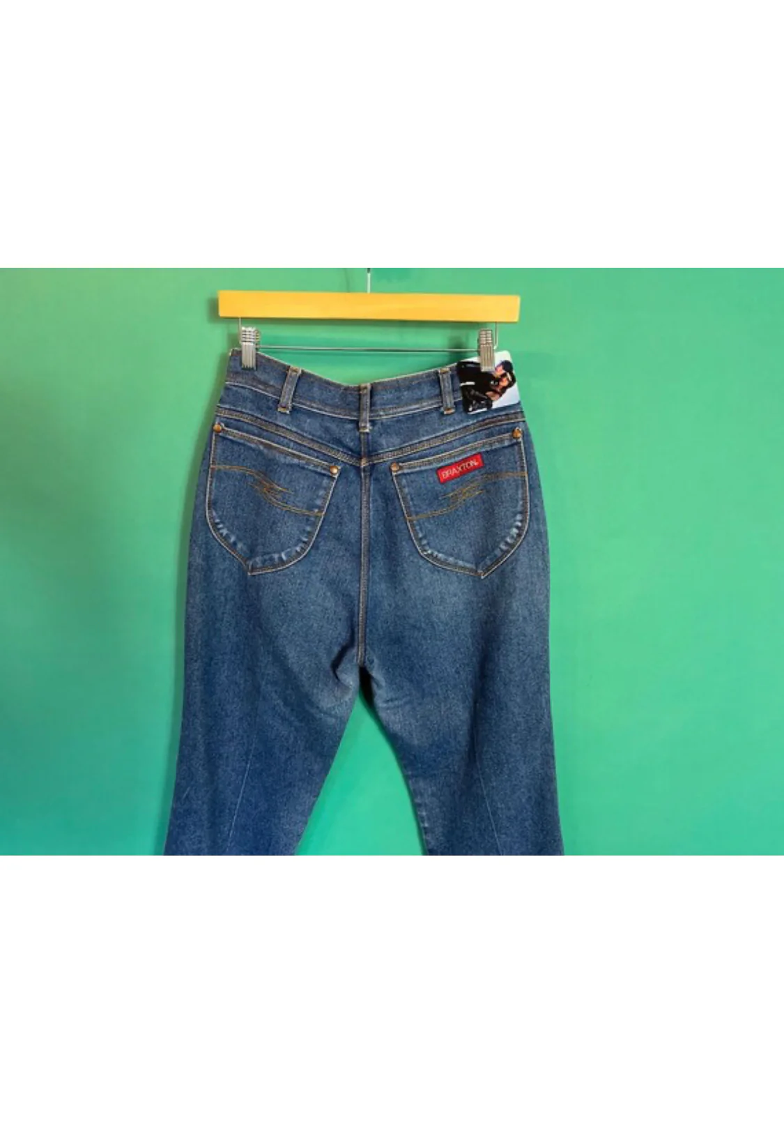 70s/80s Embriodered Pocket Dark Wash Denim Jeans By Braxton - Image 10