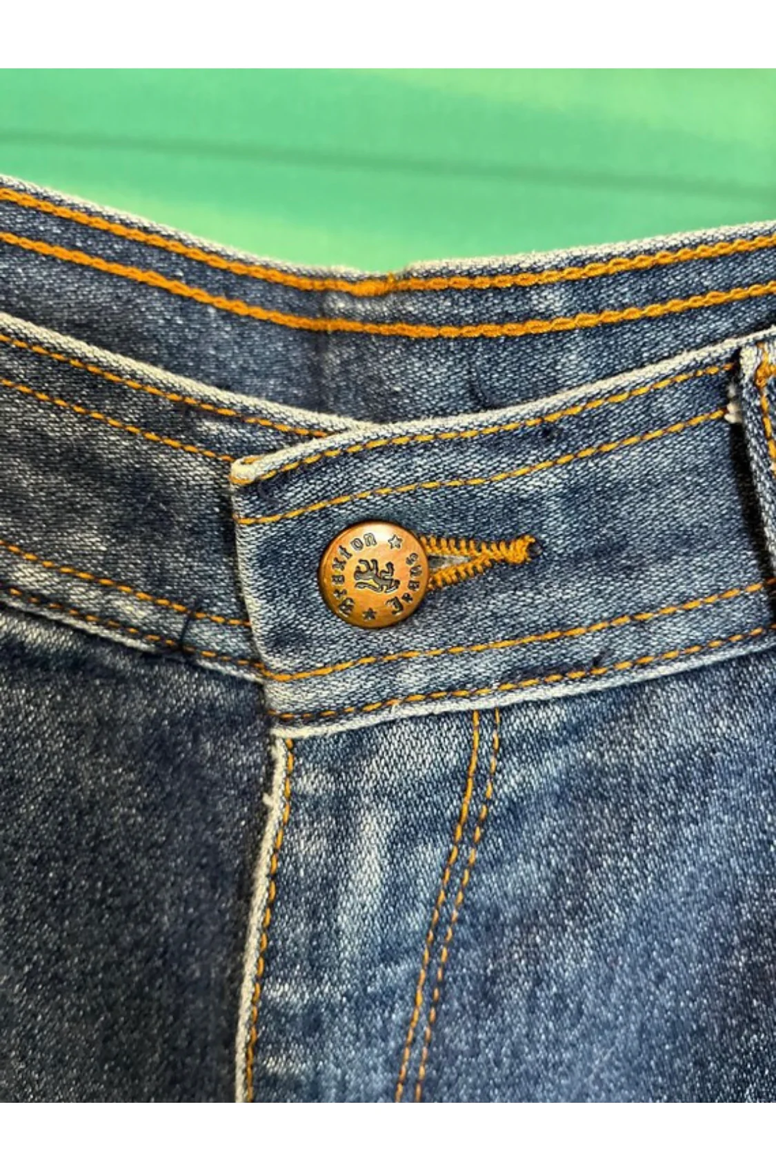 70s/80s Embriodered Pocket Dark Wash Denim Jeans By Braxton - Image 5