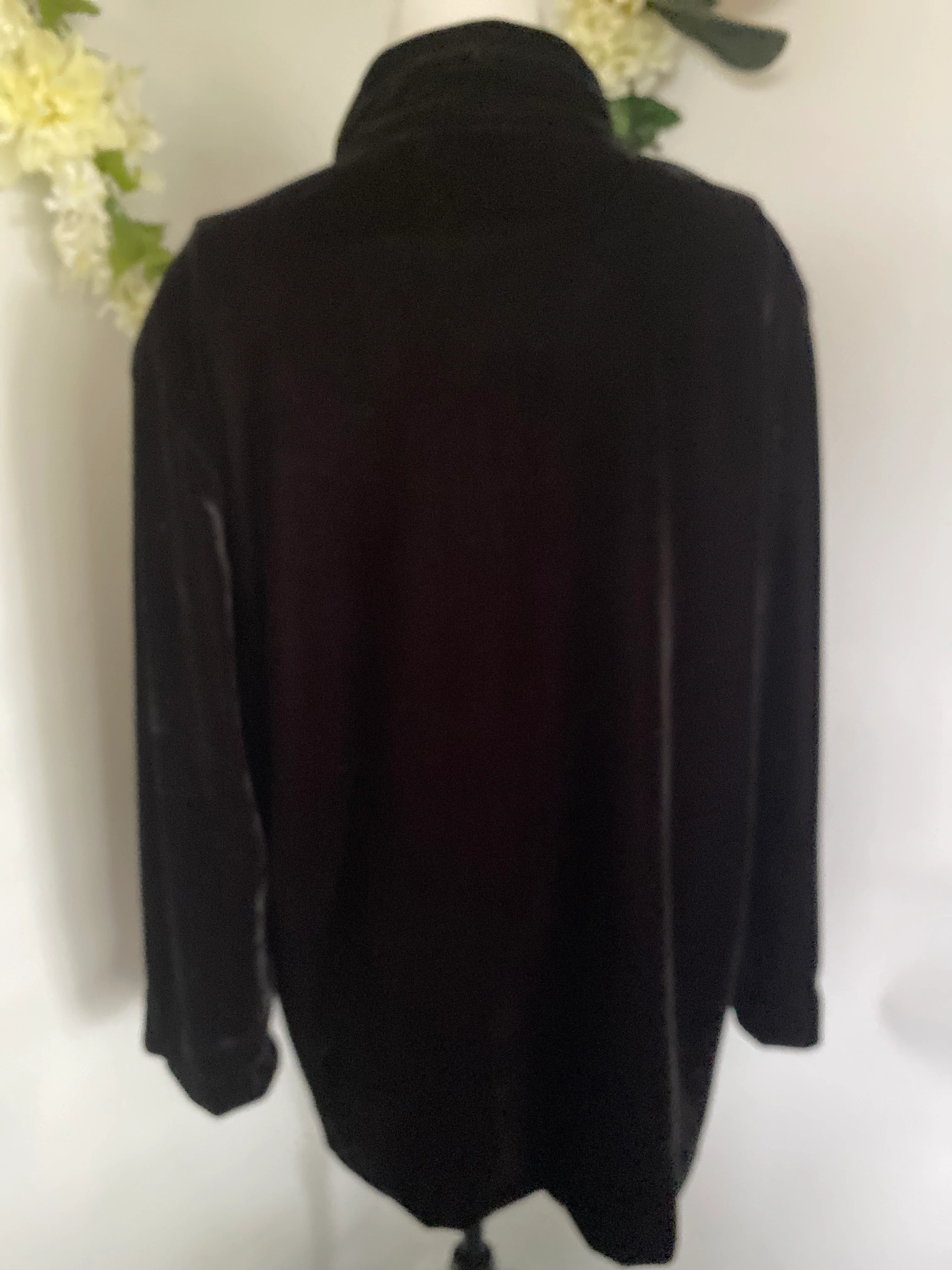 70s/80s Embroidered Black Velvet Silk Floral Jacket Xl By Robert Louis - Image 10