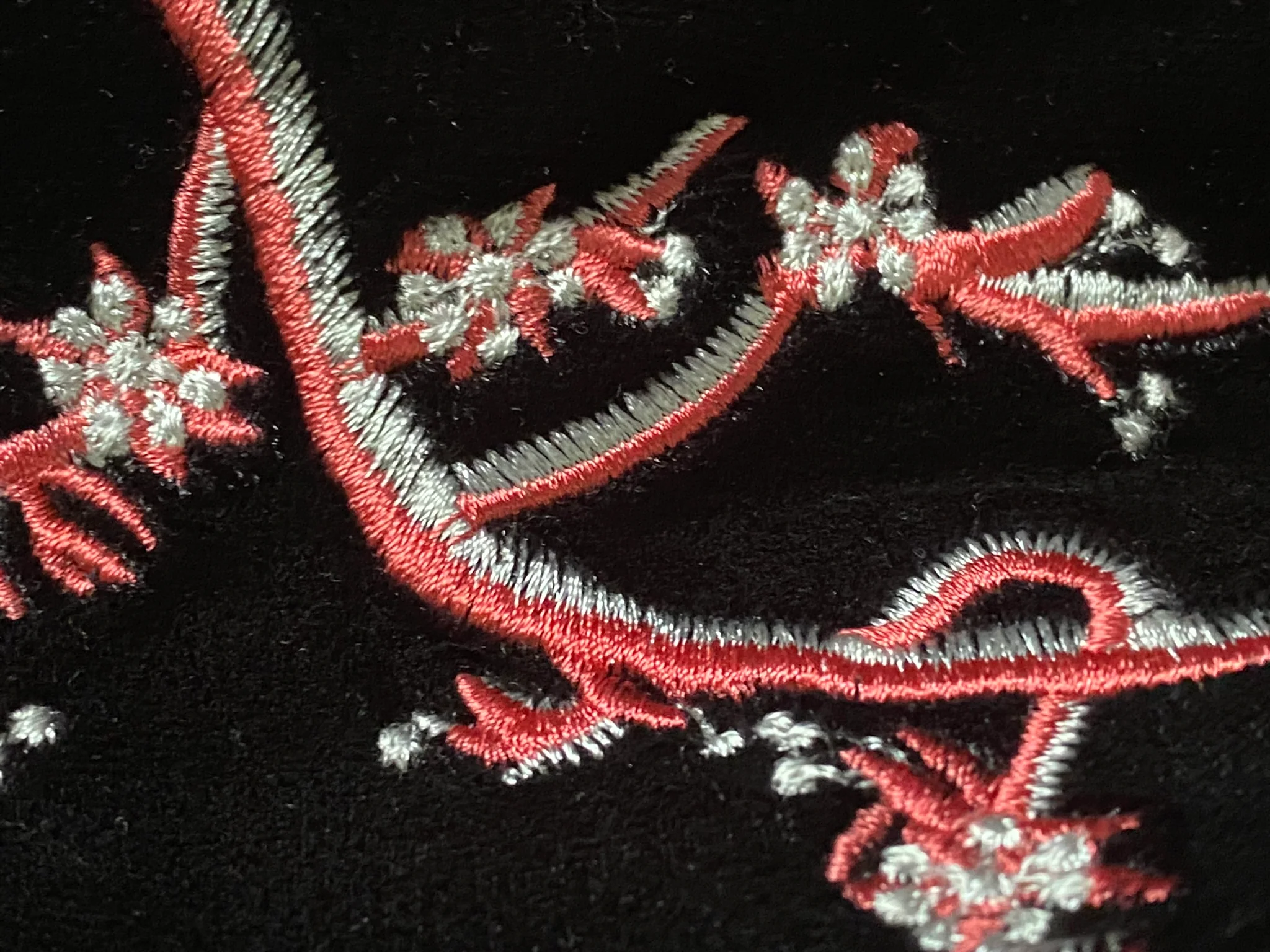 70s/80s Embroidered Black Velvet Silk Floral Jacket Xl By Robert Louis - Image 5