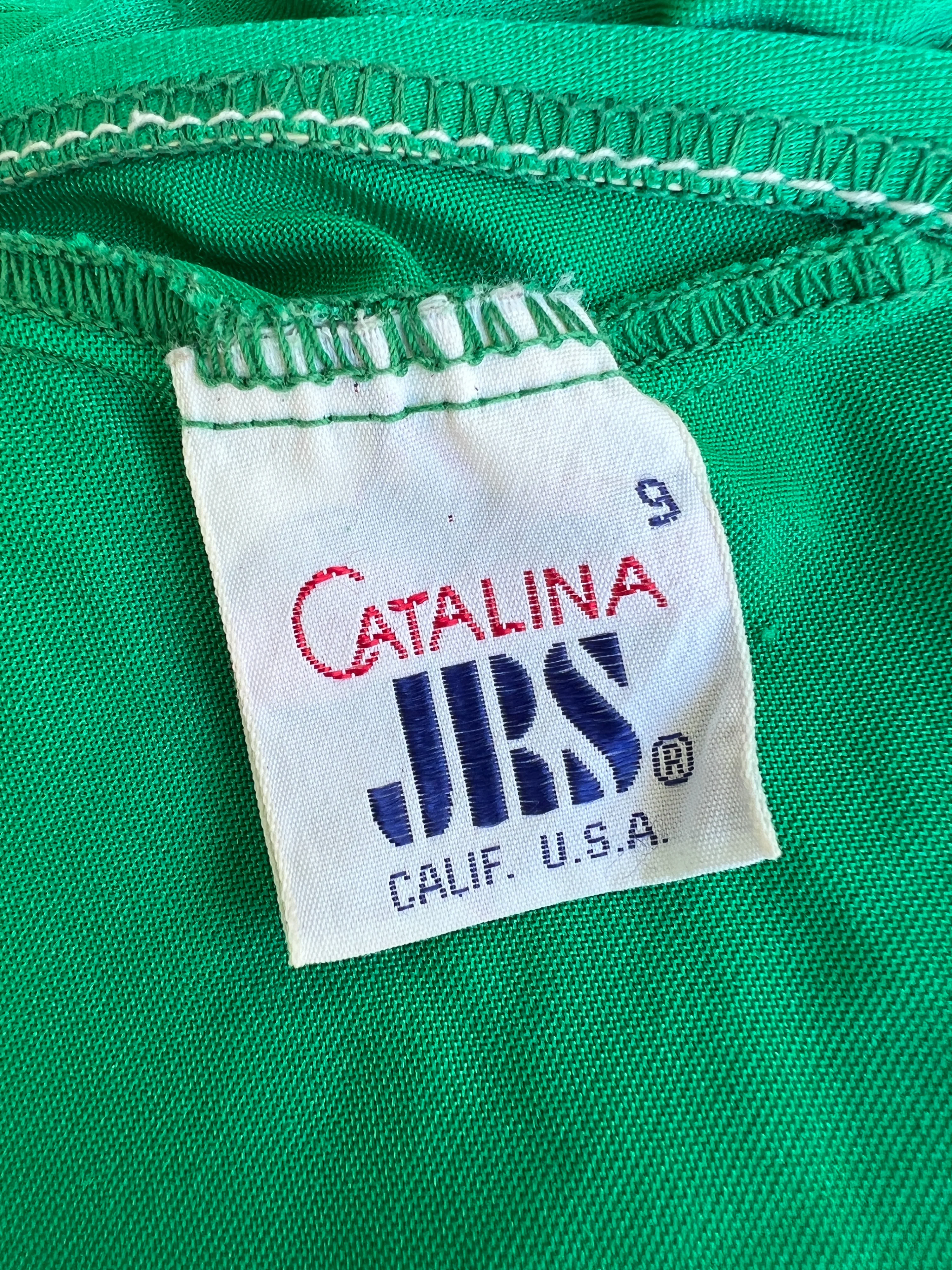 70s/80s Emerald Green One Piece Swimsuit by Catalina - Image 3