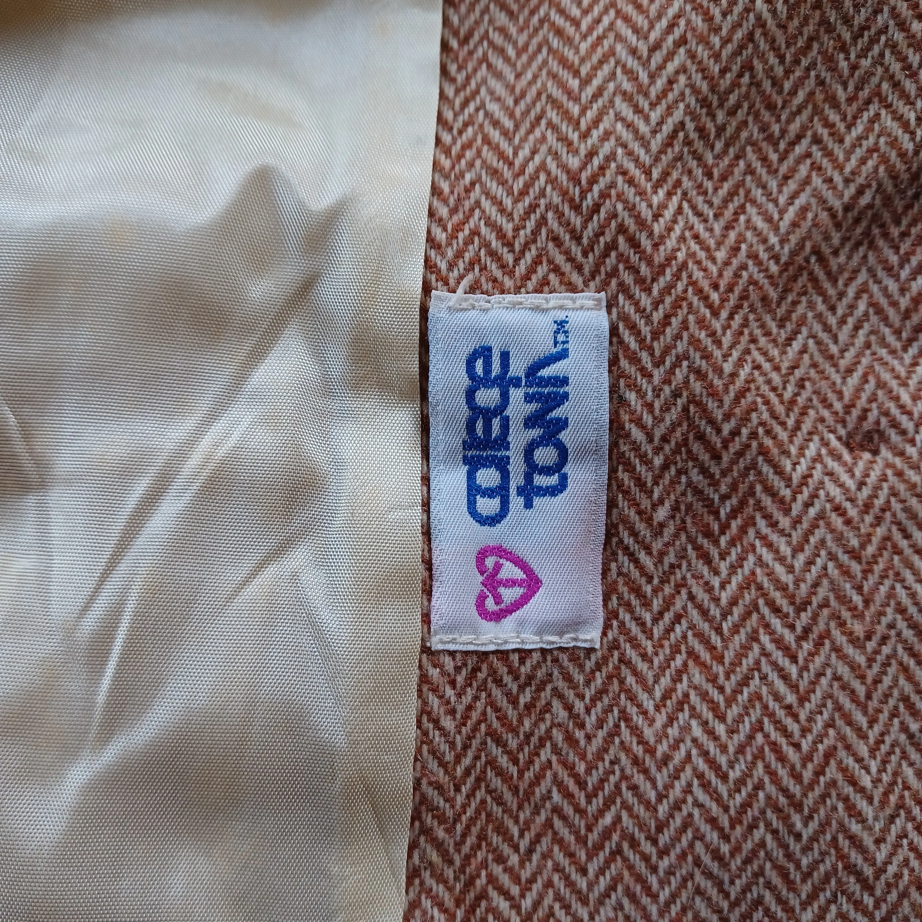 70s/80s Fitted Tweed Herringbone Schoolboy Blazer By College Town - Image 4