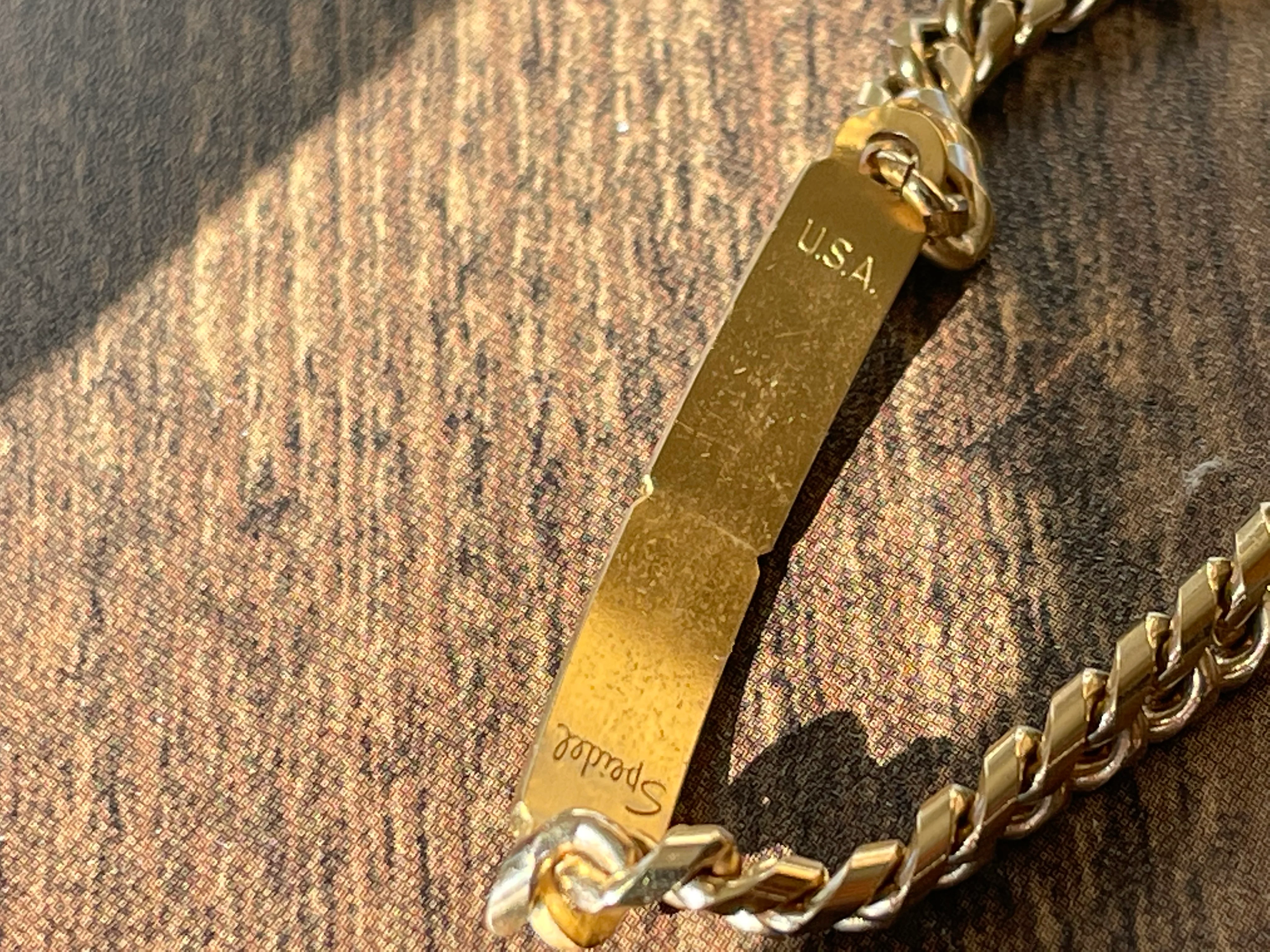 70s/80s Gold Filled Id Bracelet With Pk Initials By Speidel - Image 7