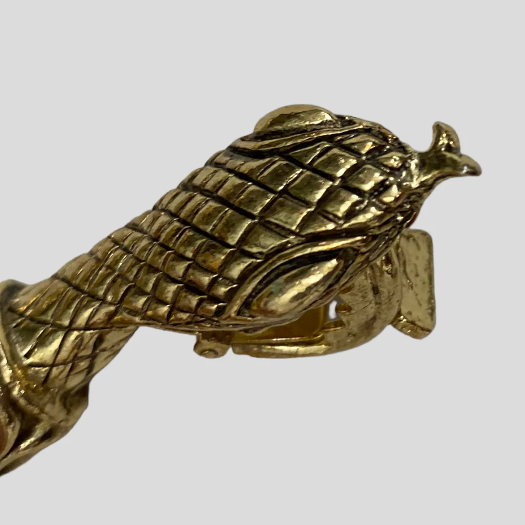 60s/70s Gold Mesh Chainmail Snake Lariat Necklace Or Belt By Whiting & Davis - Image 6