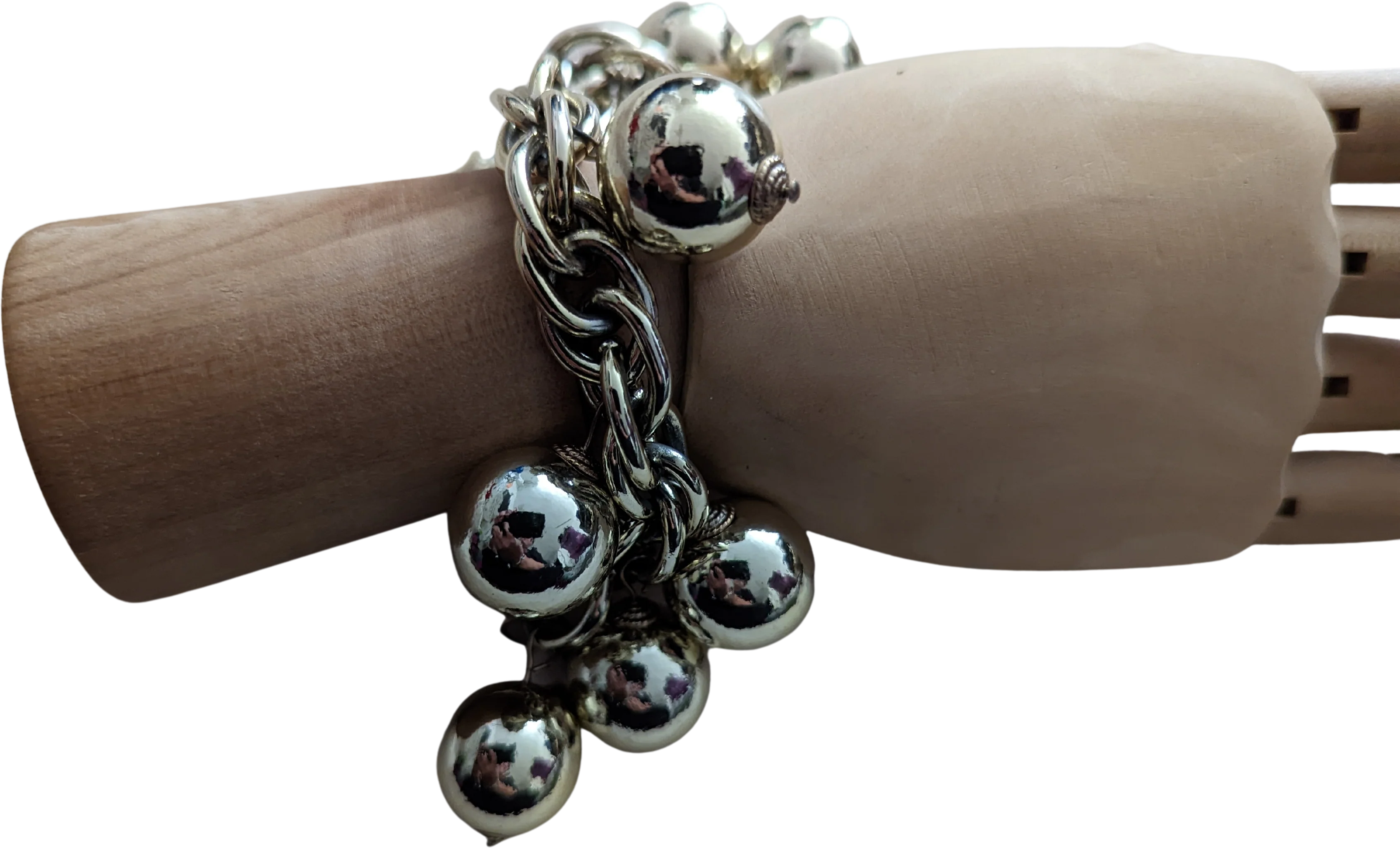 70s/80s Golden Ball Bracelet - Image 2