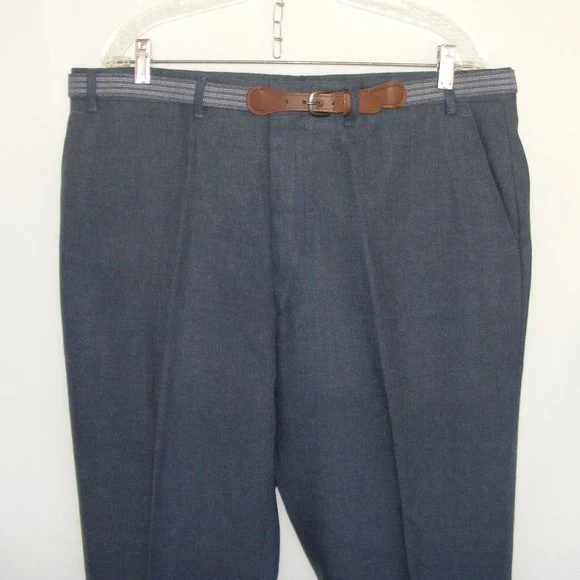 70s/80s Blue Dress Pants 38 X 31.5 Pockets By Goldwaters - Image 3
