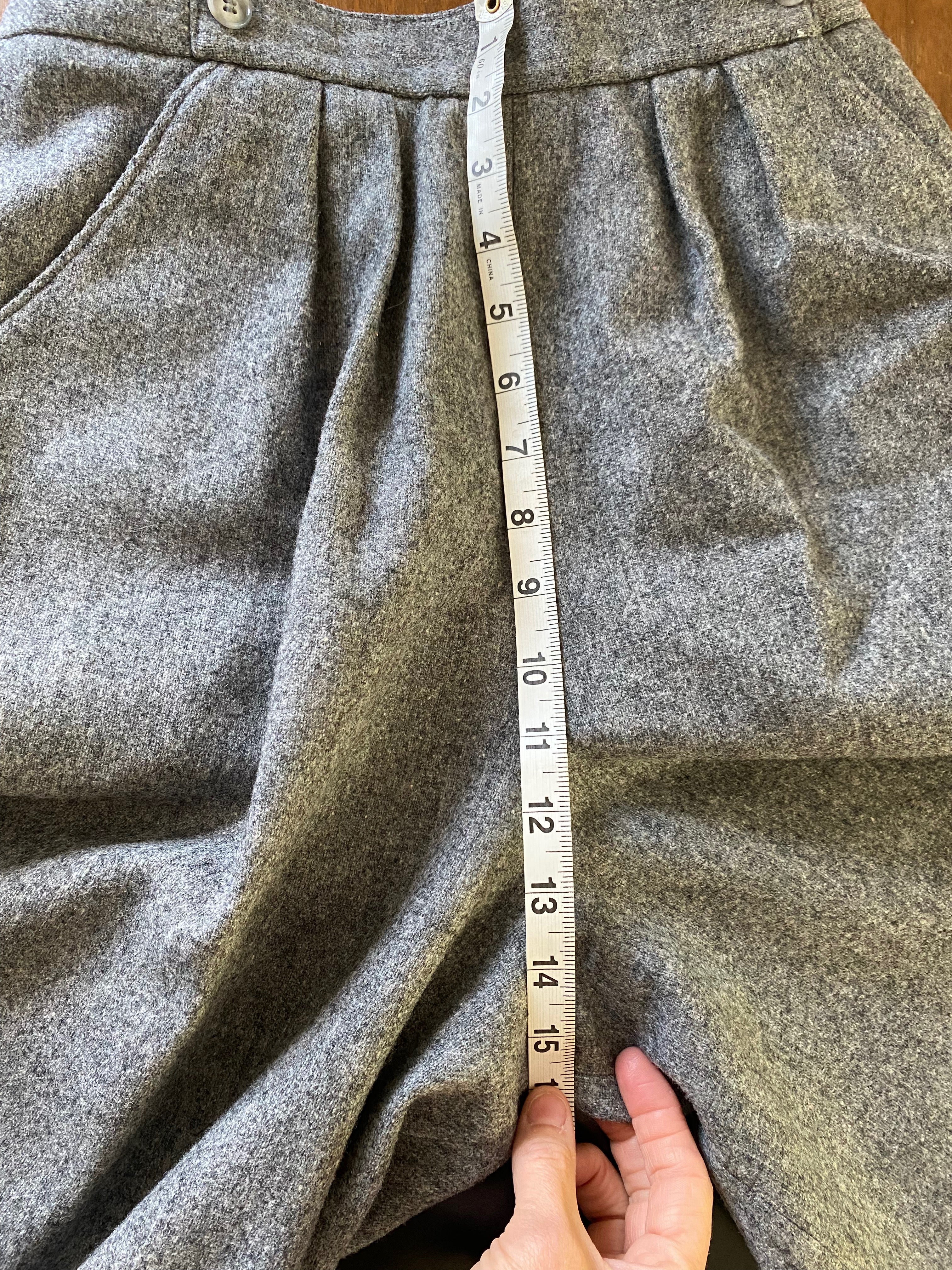 70s/80s Gray Wool Culottes - Image 6