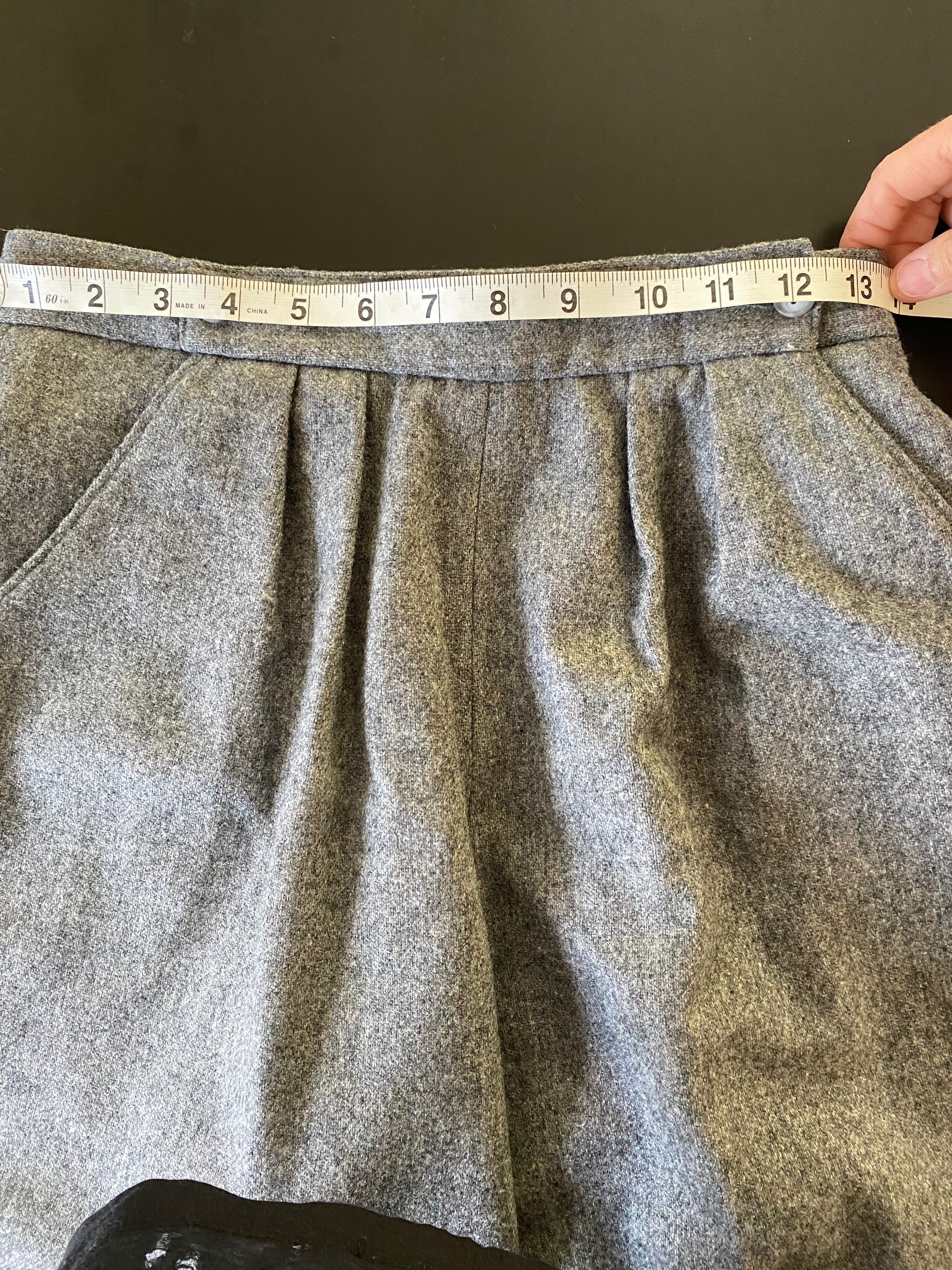 70s/80s Gray Wool Culottes - Image 7