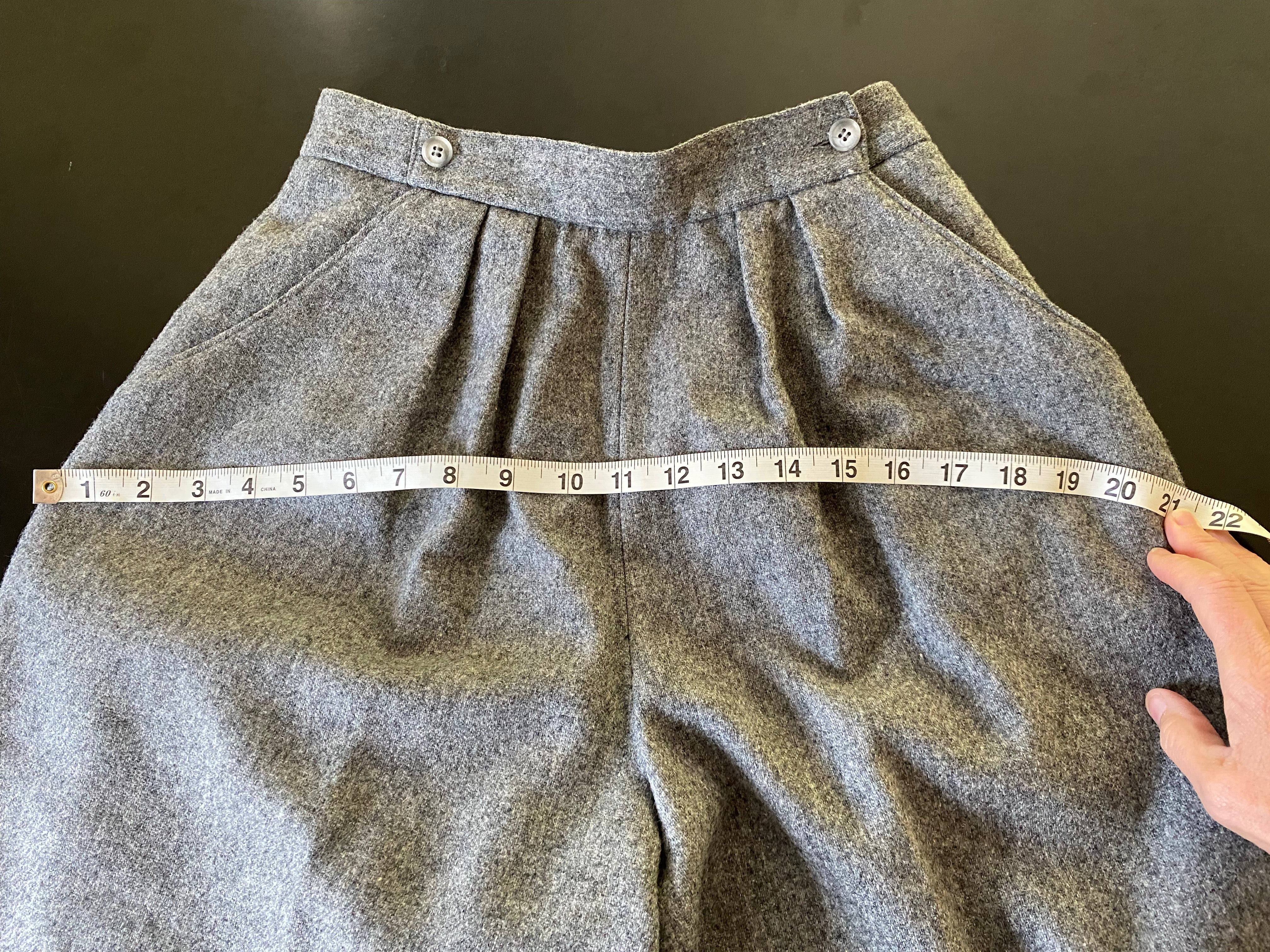 70s/80s Gray Wool Culottes - Image 9