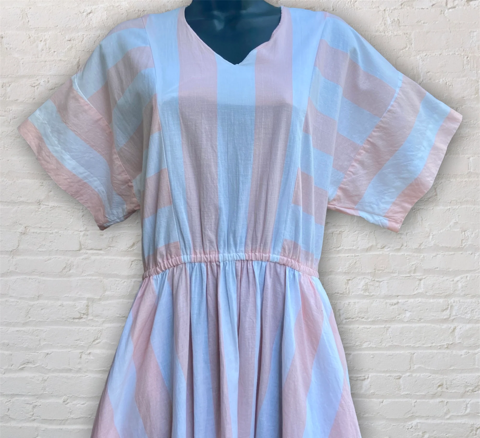 70s/80s Handmade Striped Midi Dress - Image 3